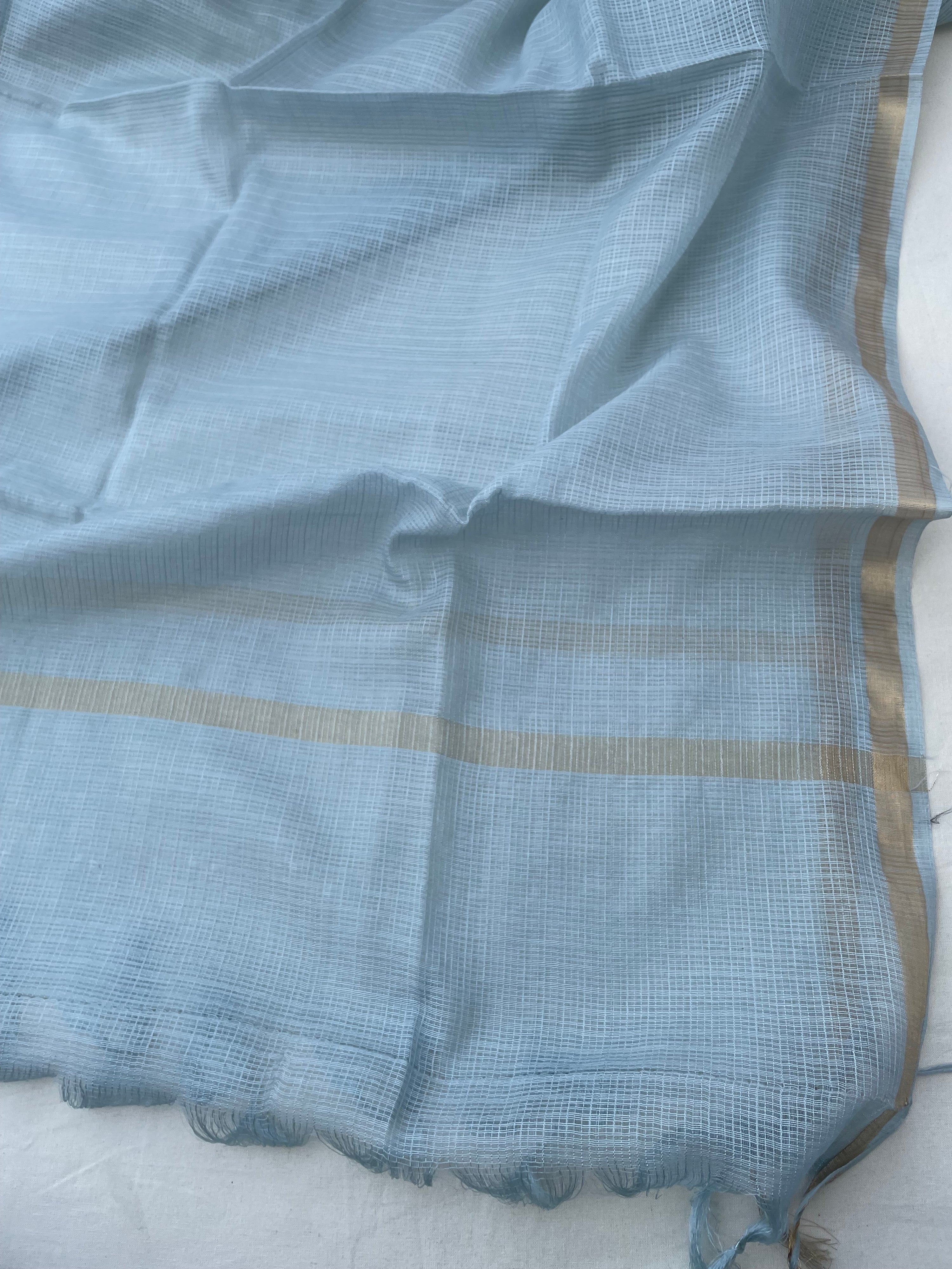 Blue Banarasi Cotton Suit Set