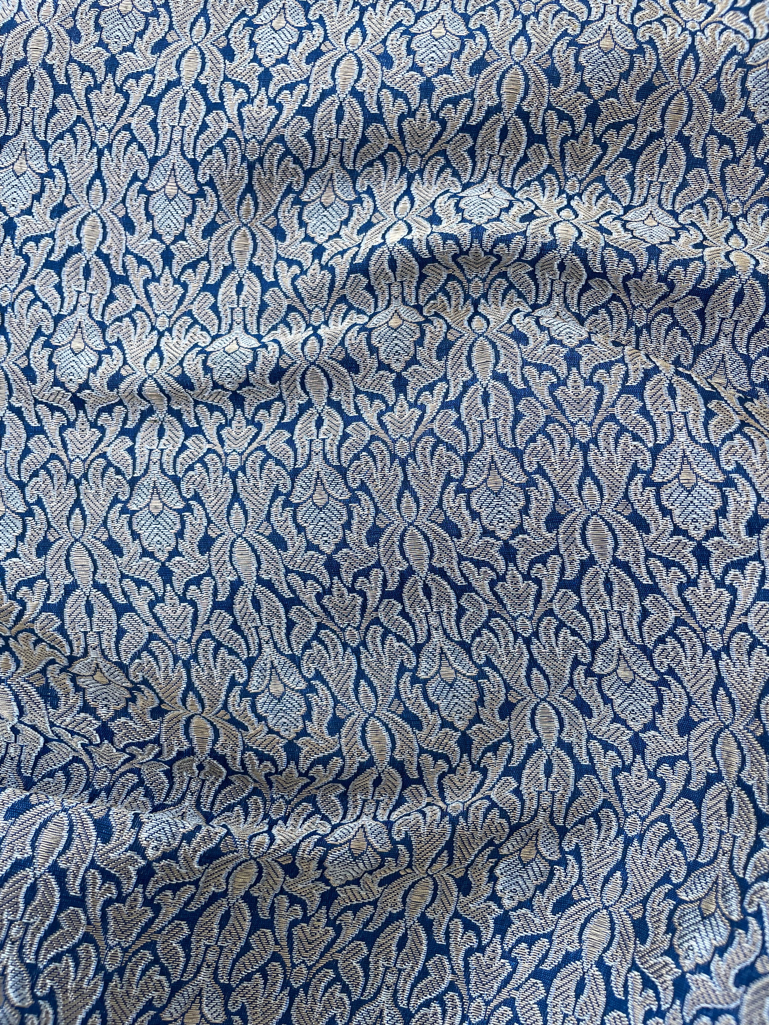 Rang Mahal Blue Handwoven Pure silk Banarasi Lehenga