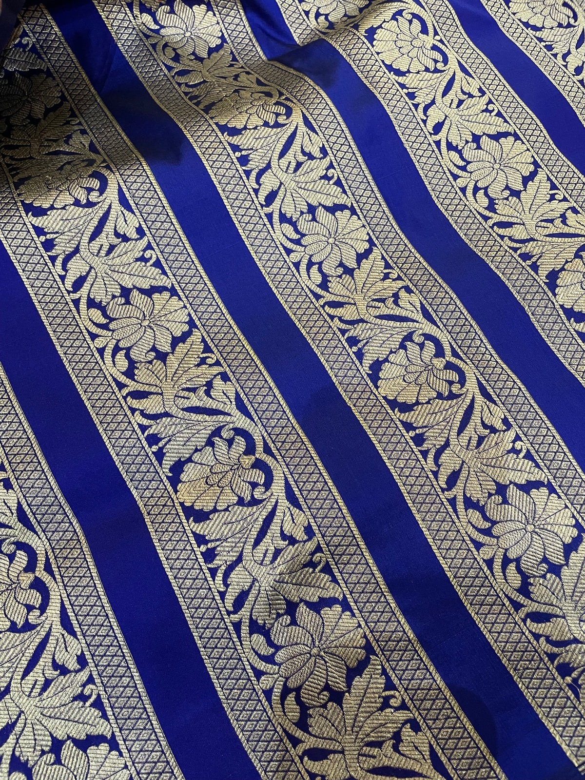 Chhavi Blue Handwoven Pure Silk Banarasi Lehenga