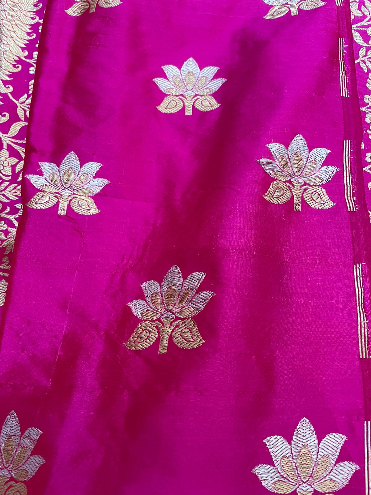 Bhavya Rani Pink Handwoven Pure Silk Banarasi Lehenga
