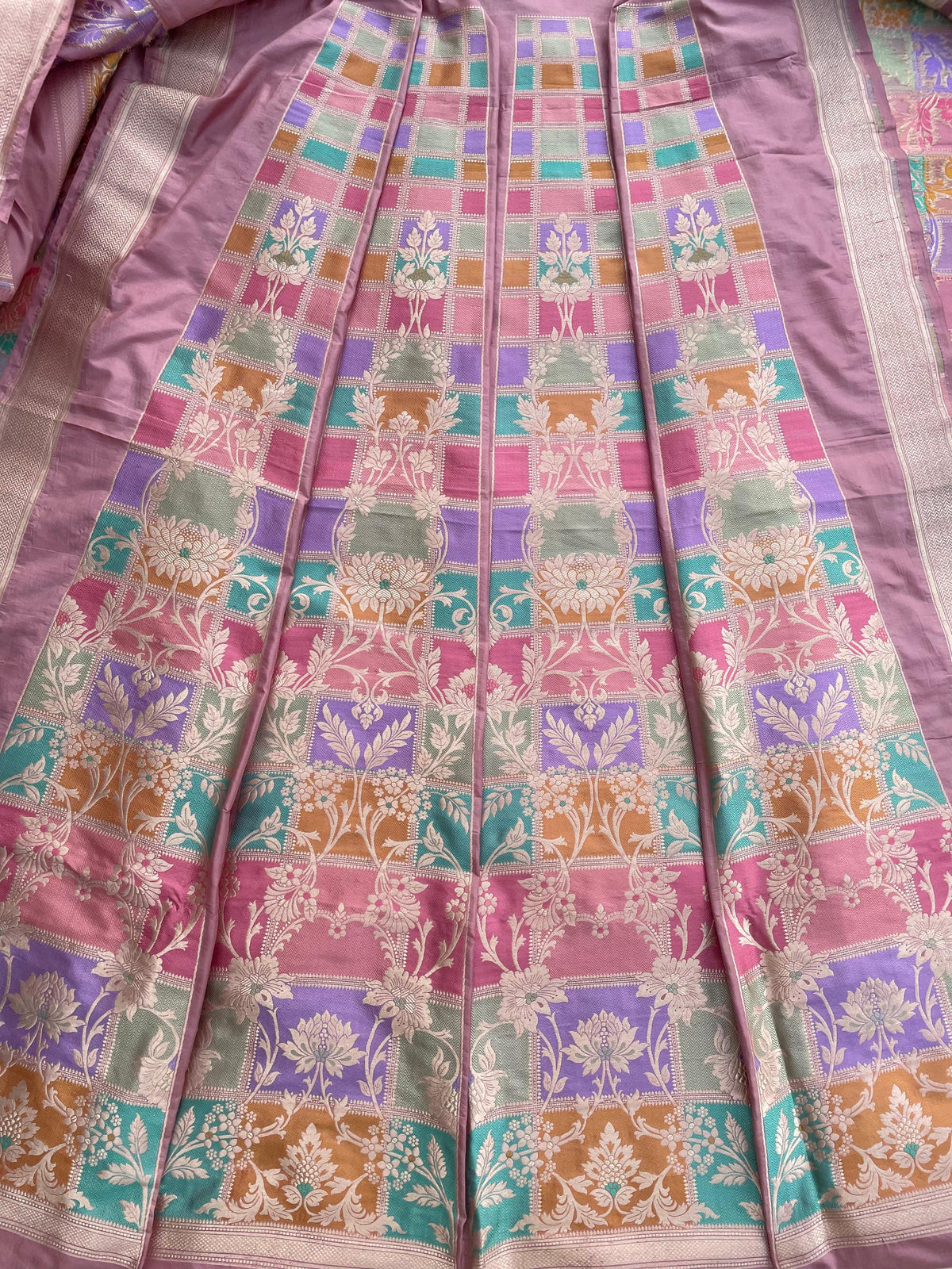 Rangkat Handwoven Pure Silk Banarasi Lehenga Panels