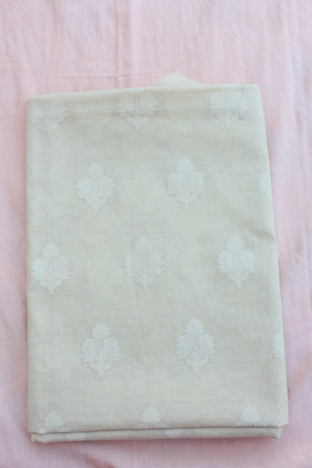 Beige Banarasi Cotton Suit Set