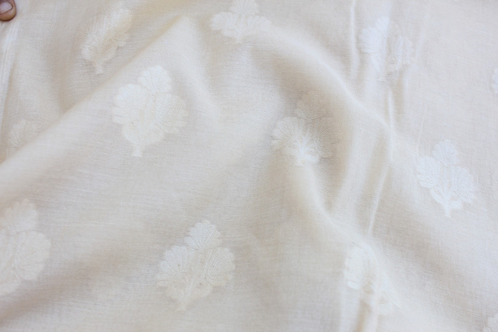 Beige Banarasi Cotton Suit Set