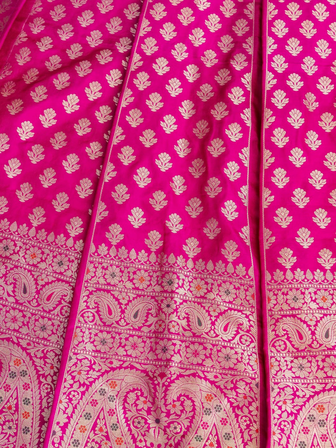 Rhea Pink Handwoven Pure Silk Banarasi Lehenga