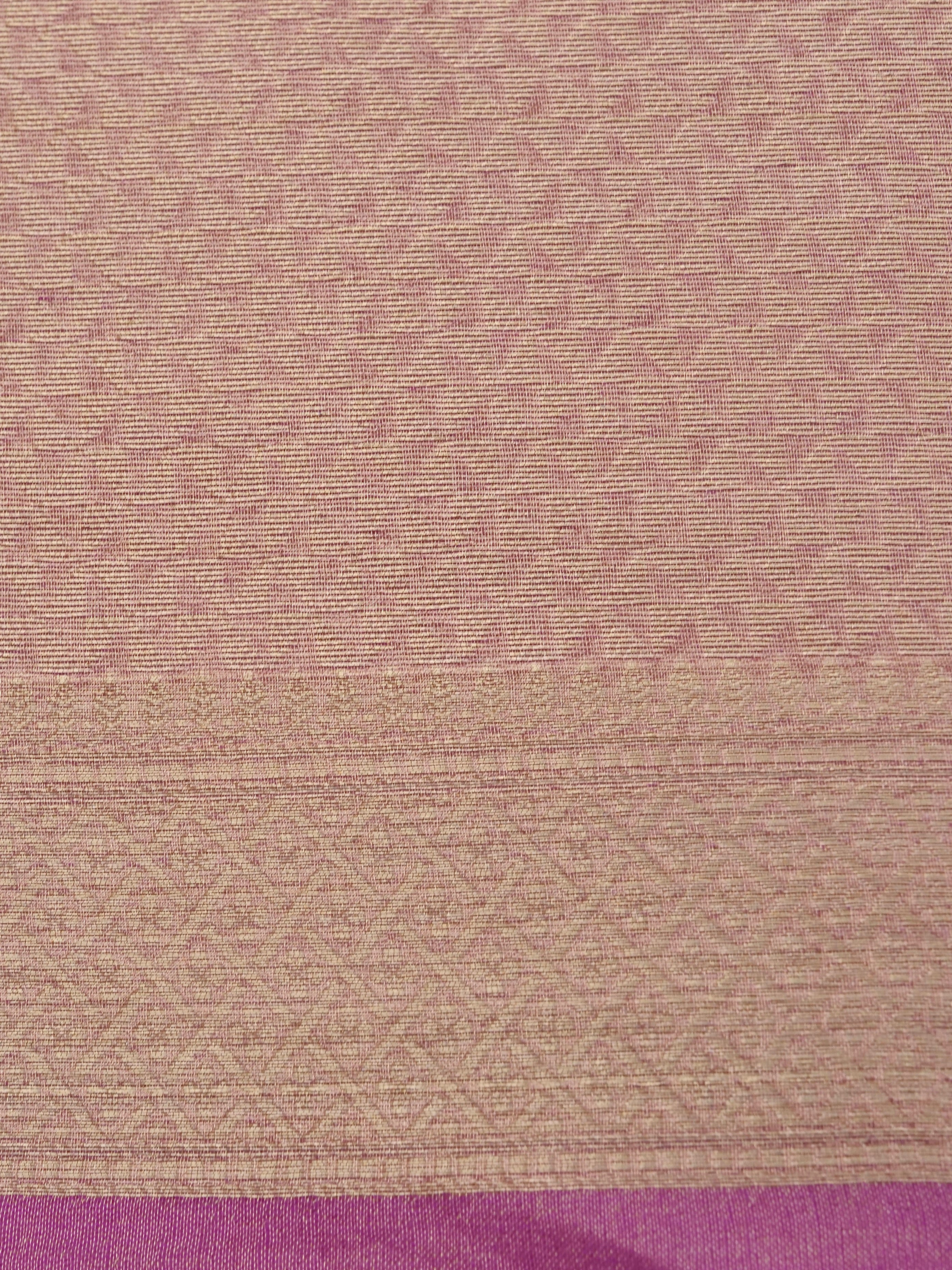 Onion Pink Pure Crush Tissue Silk Banarasi Saree