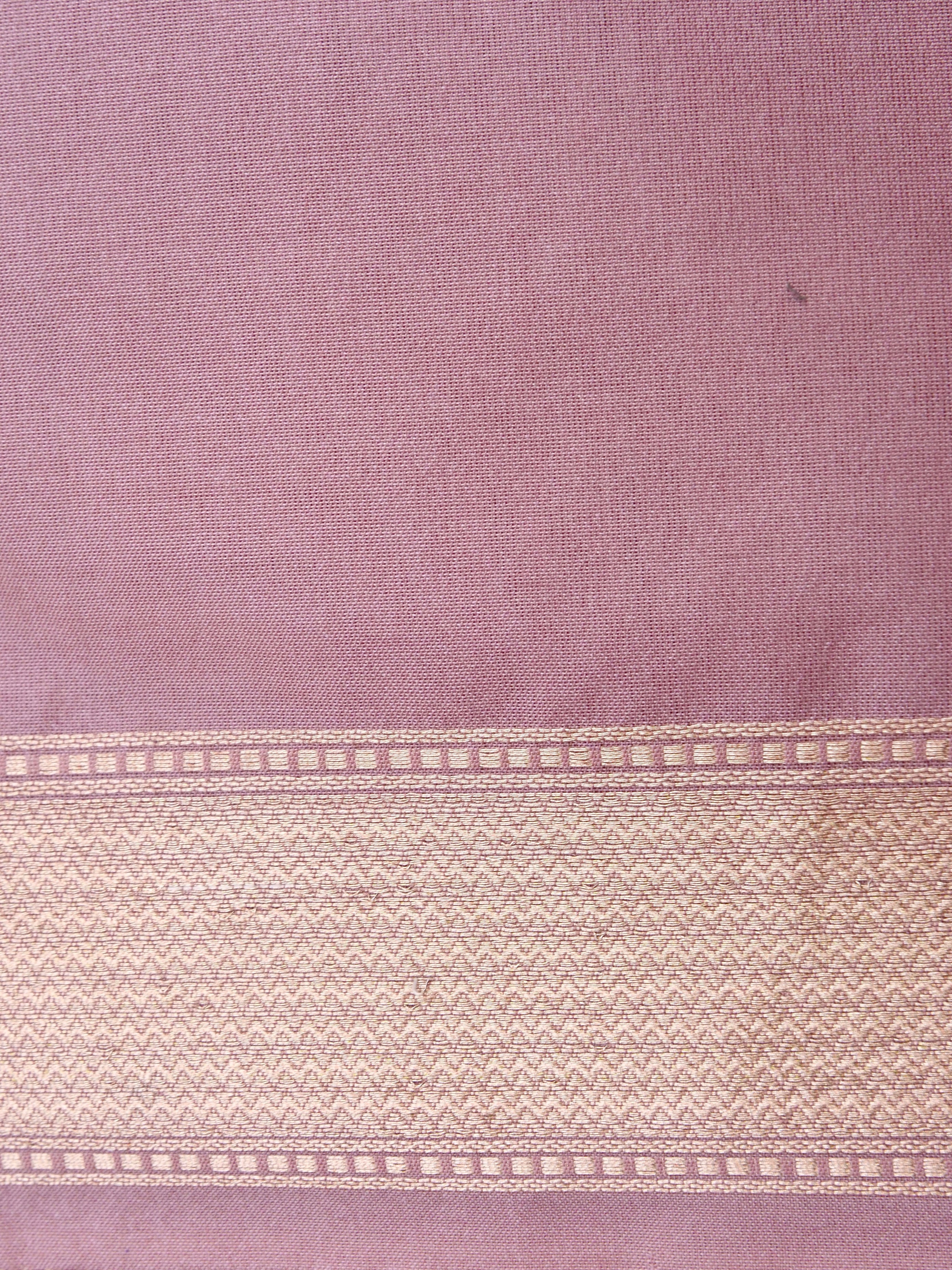 Purple Handwoven Pure Kataan Silk Jangla Banarasi Saree