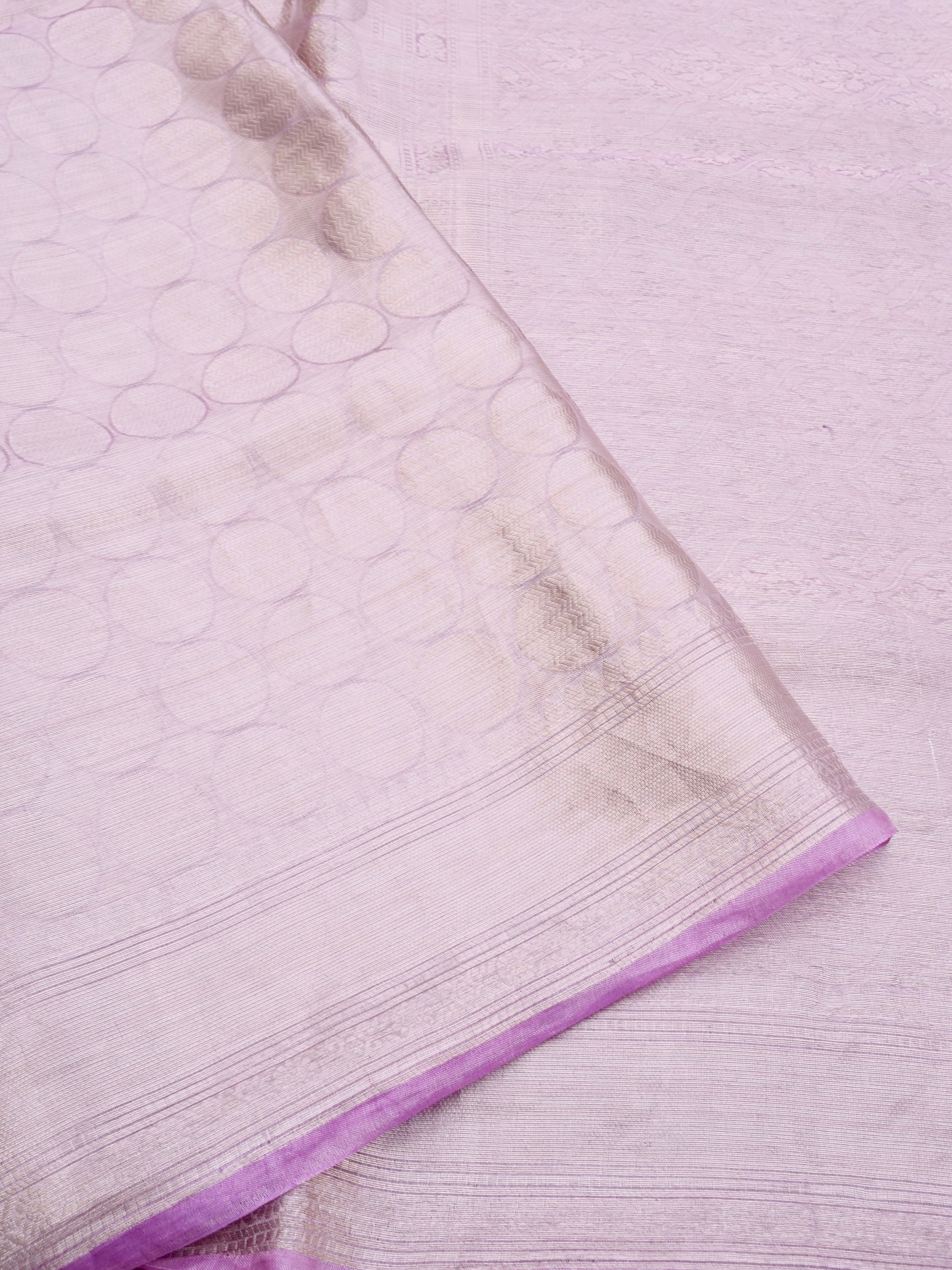 Pink Handwoven Pure Tissue Silk Banarasi Saree