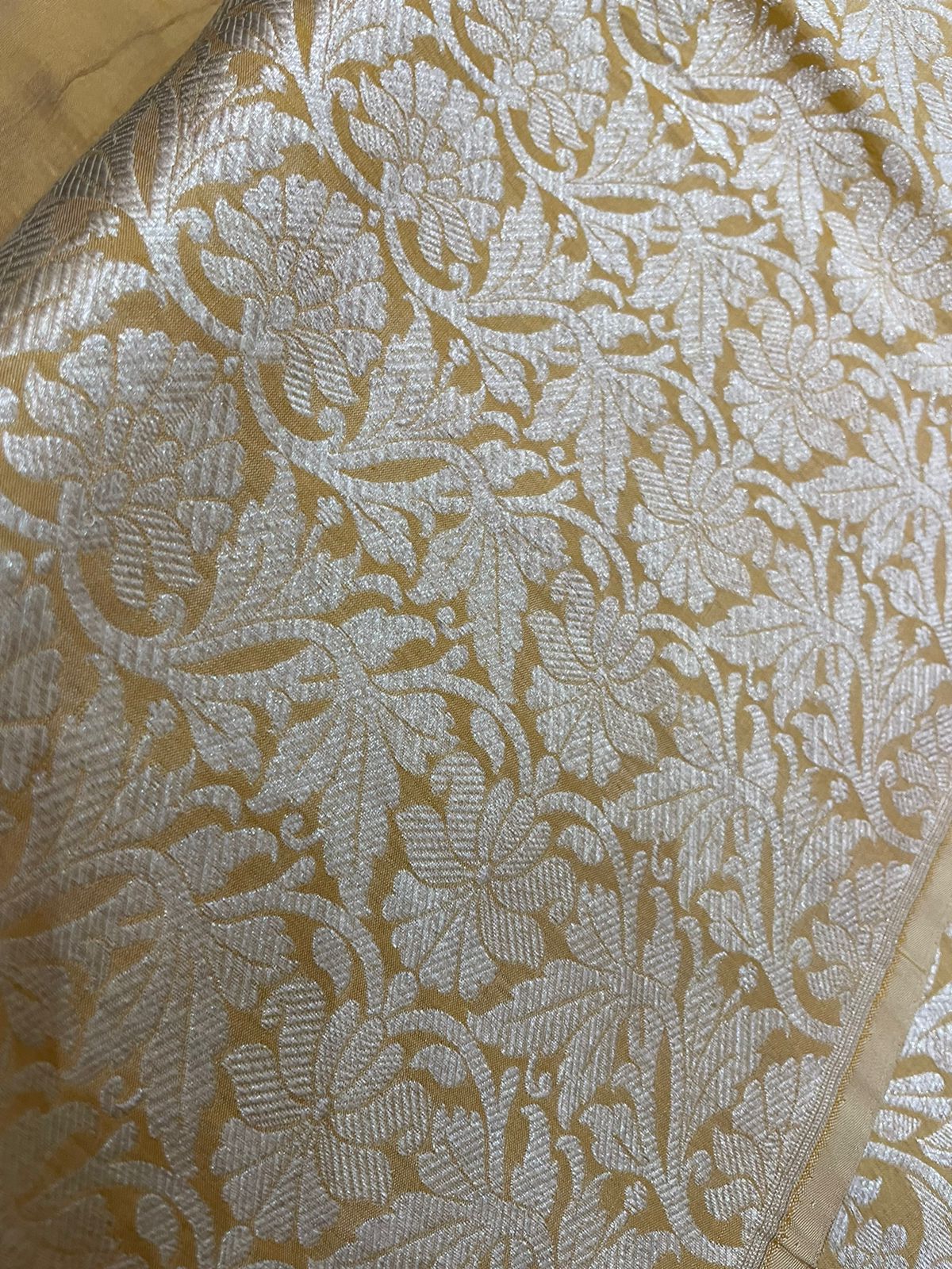 Vibha Golden Handwoven Pure Silk Banarasi Lehenga Panels