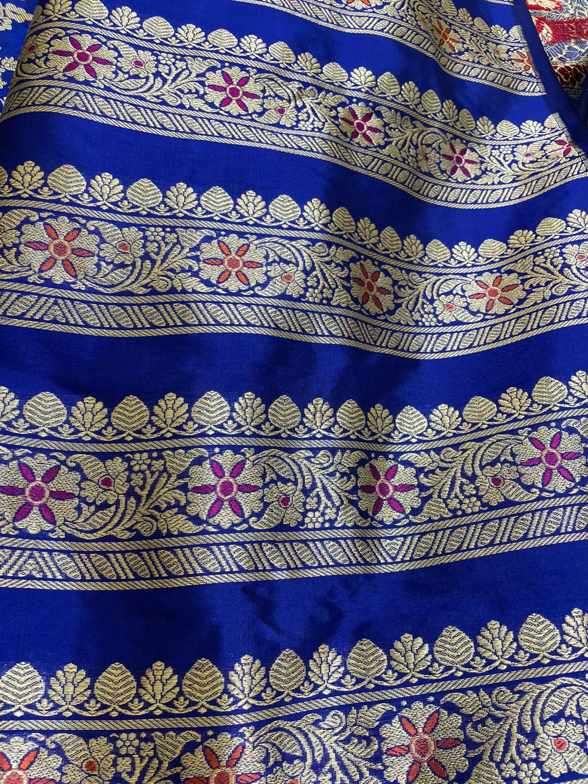 Gulbagh Blue Handwoven Pure Silk Banarasi Lehenga