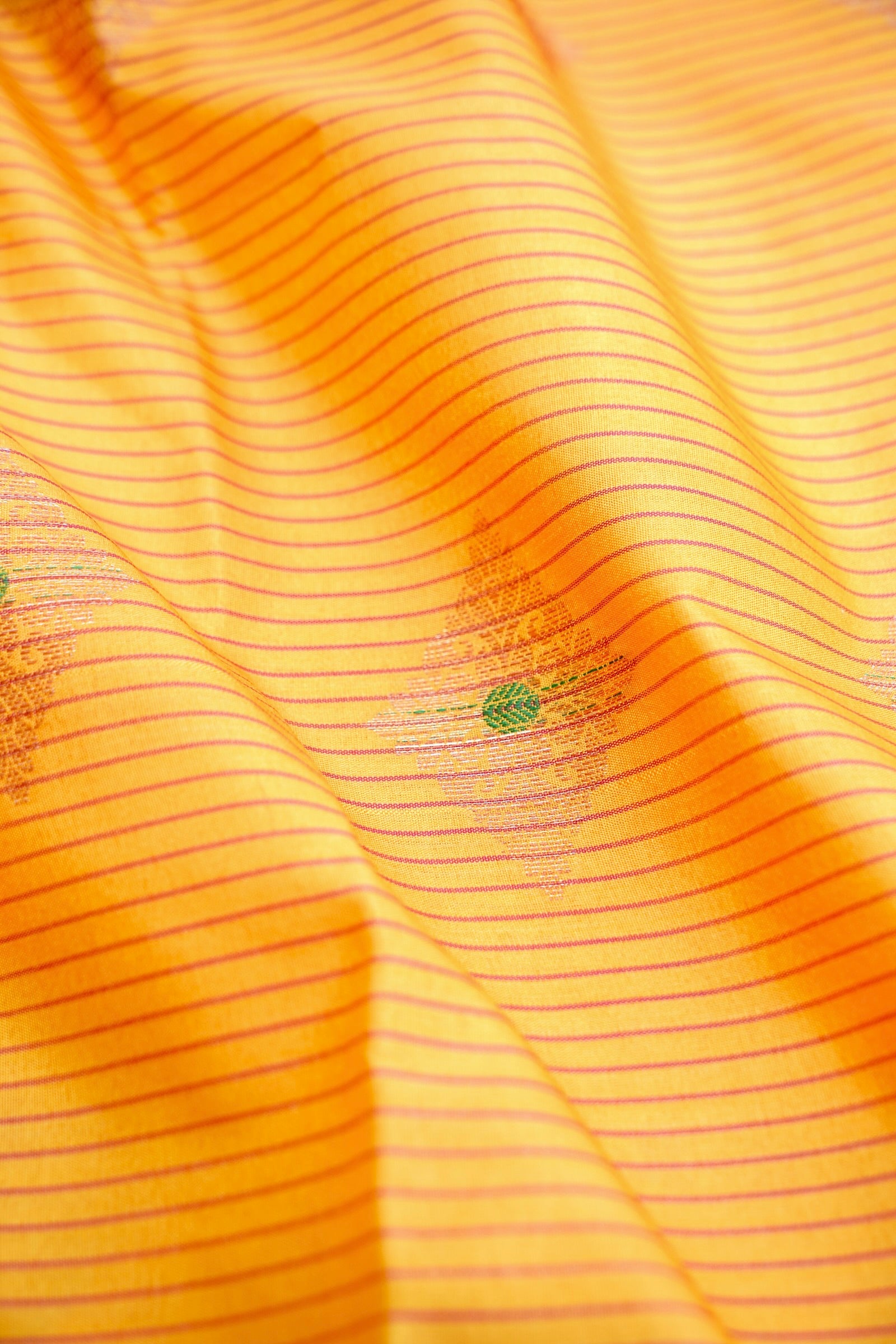 Yellow Banarasi Soft Silk Saree with Contrast Border