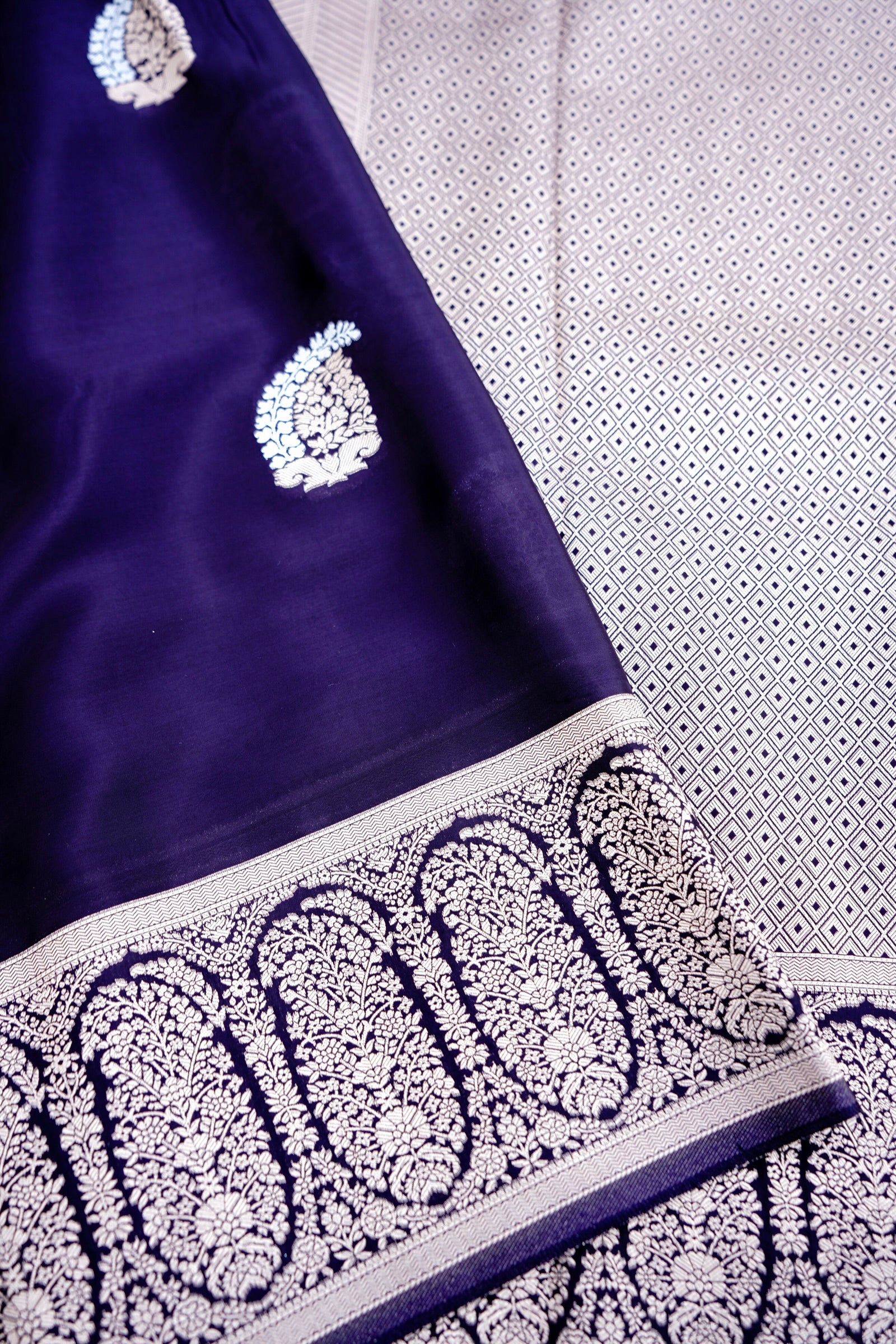 Black Sona- Rupa Buti Crepe Banarasi Saree