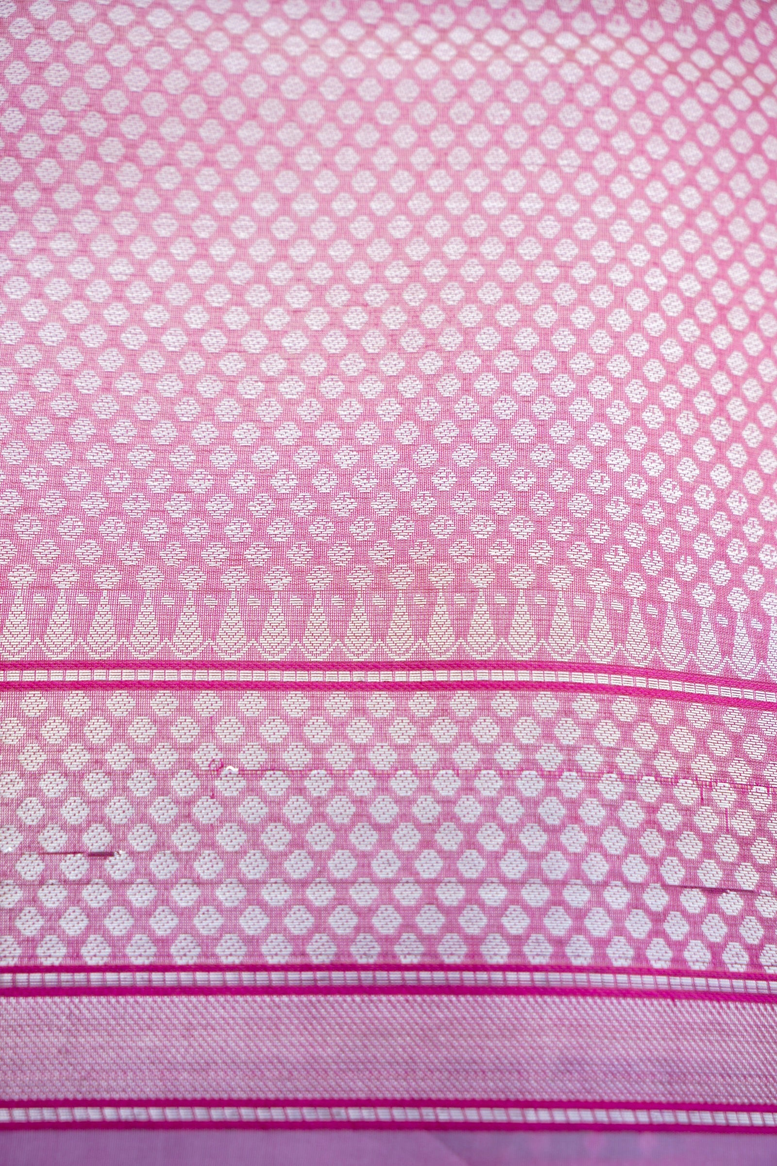 Kota Silk Lemon Yellow Buta Woven Banarasi Saree with Paithani Border