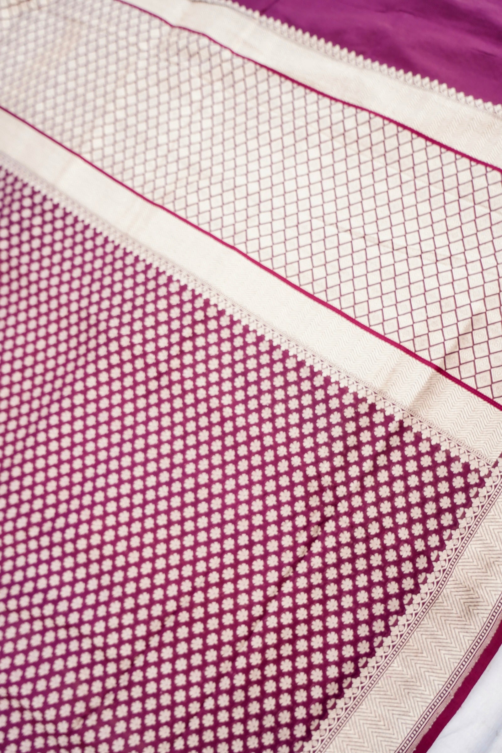 Maroon Pure Kataan Silk Jangla Handloom Banarasi Saree