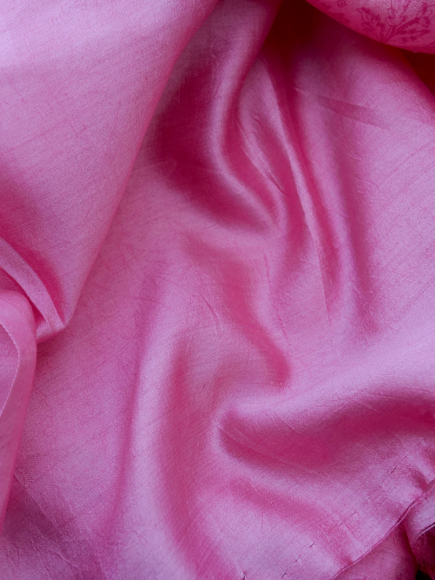 Pink Chiniya Silk Printed Unstitched Banarasi Suit Set