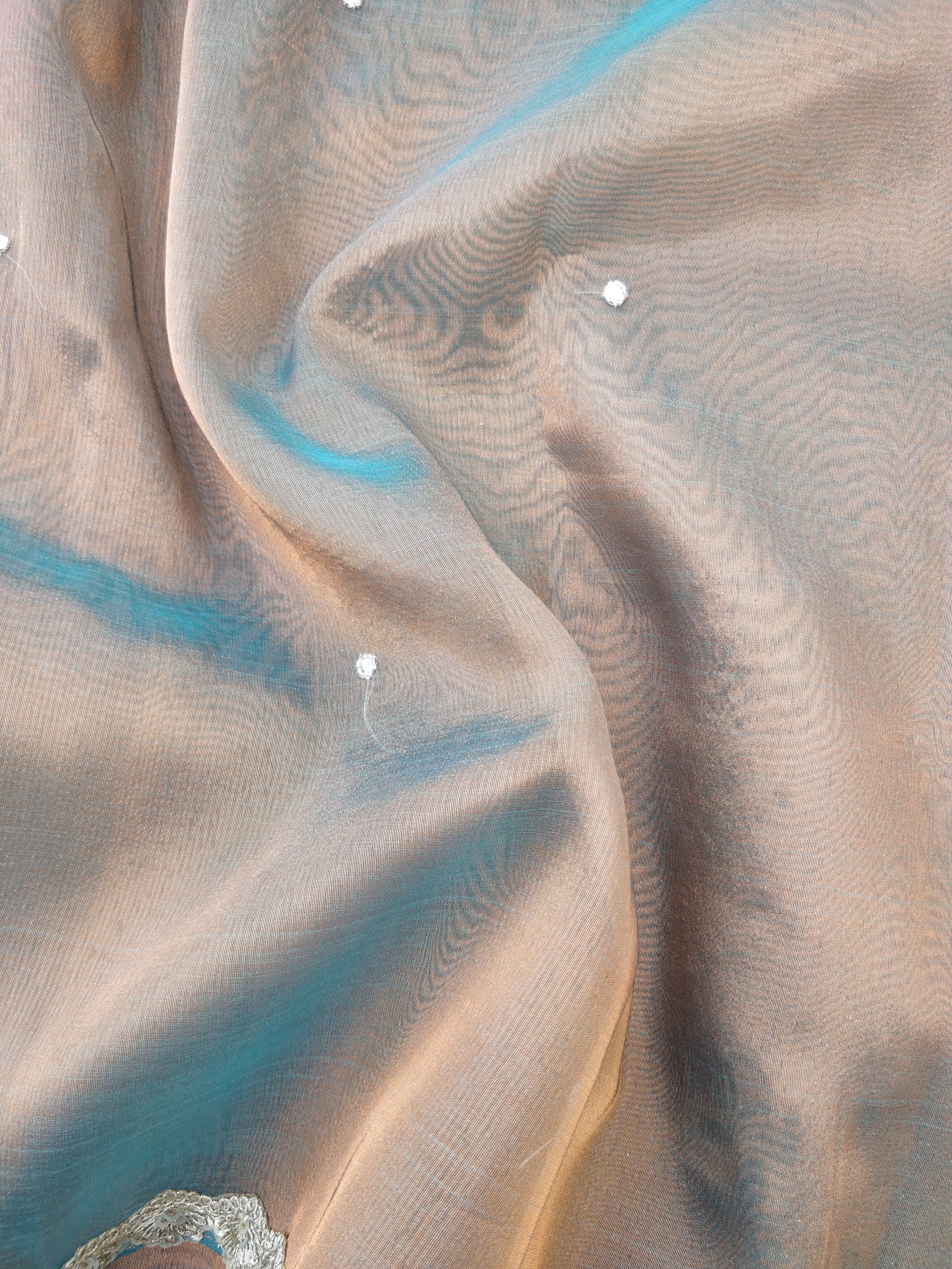 Gold Tissue Silk Saree with Embellished Border