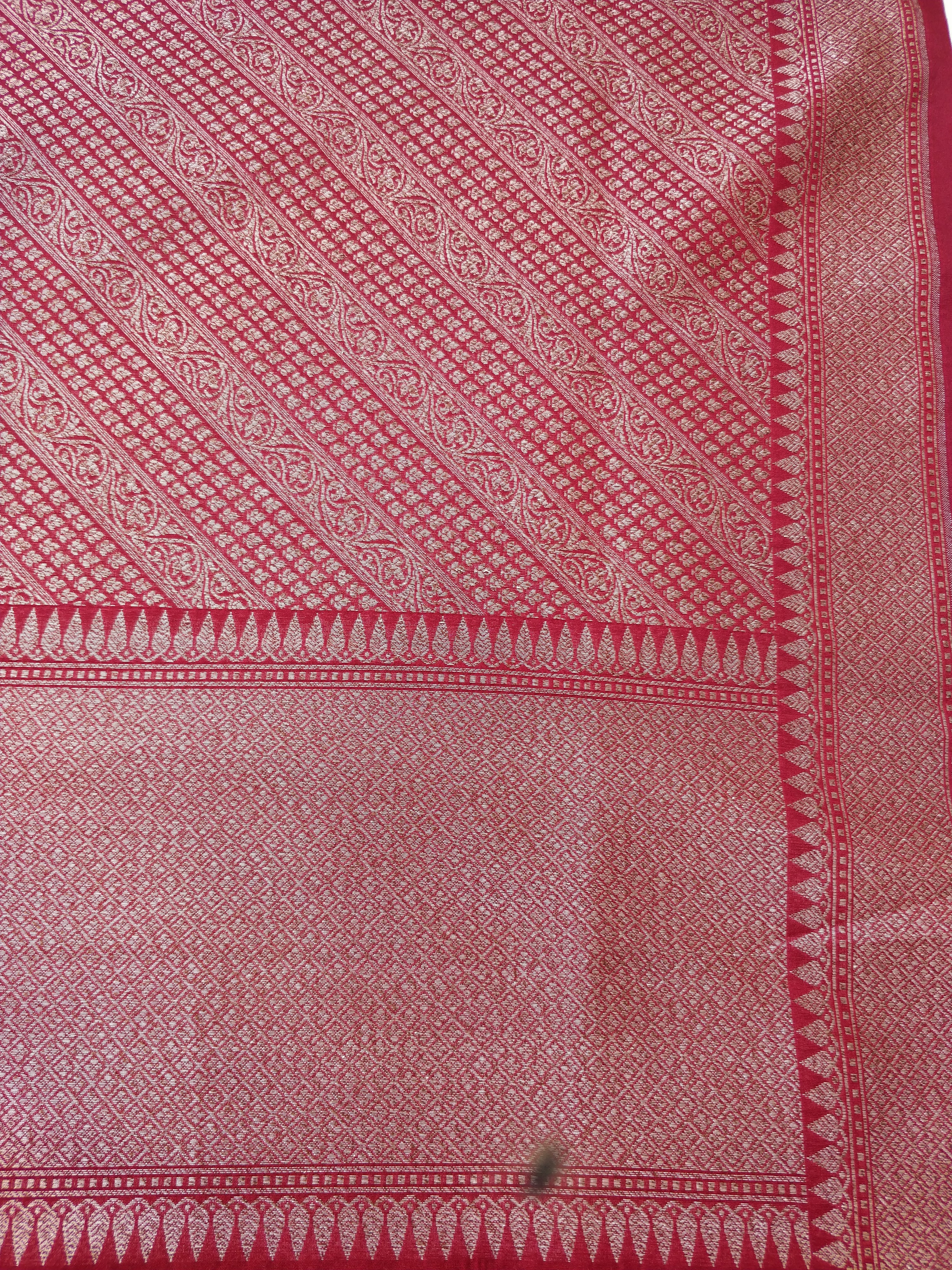 Maroon Cotton Silk Banarasi Unstitched Suit Set
