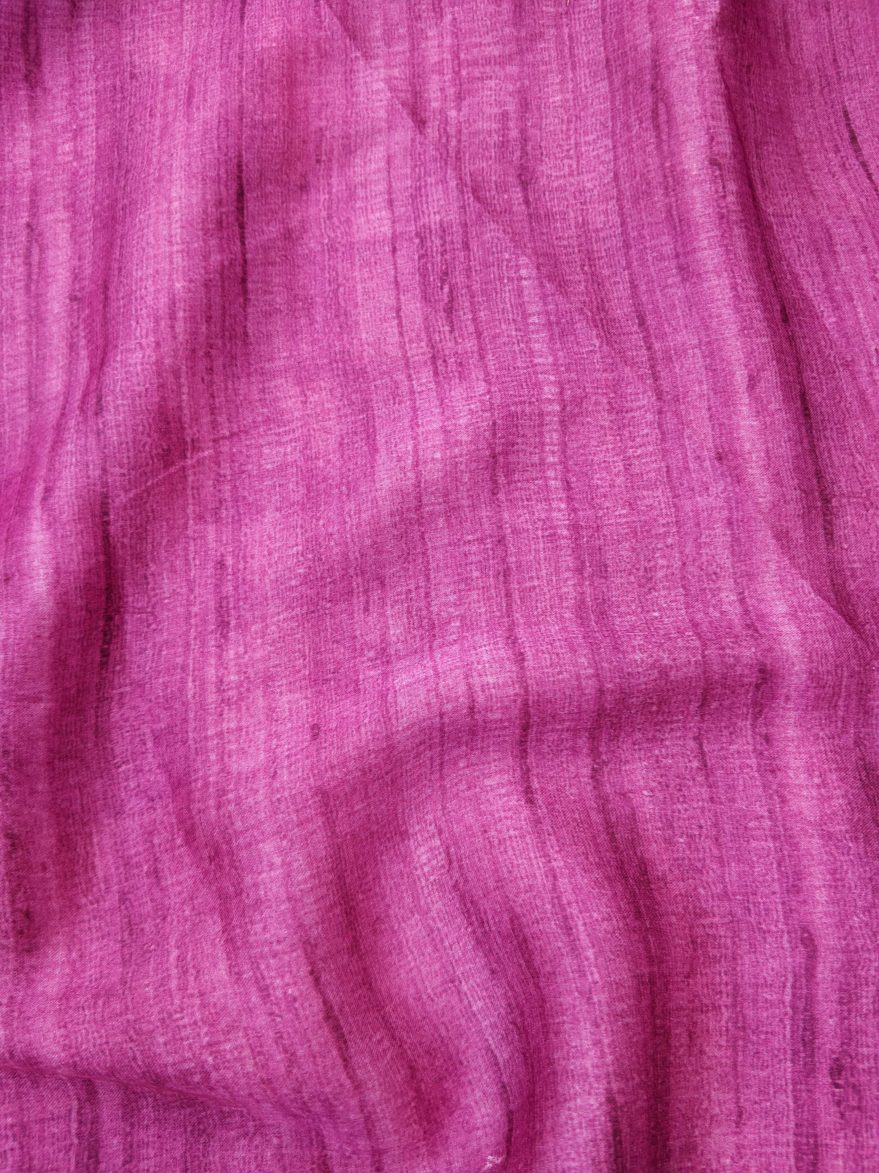 Pink Mul Chanderi Digital Print Banarasi Saree