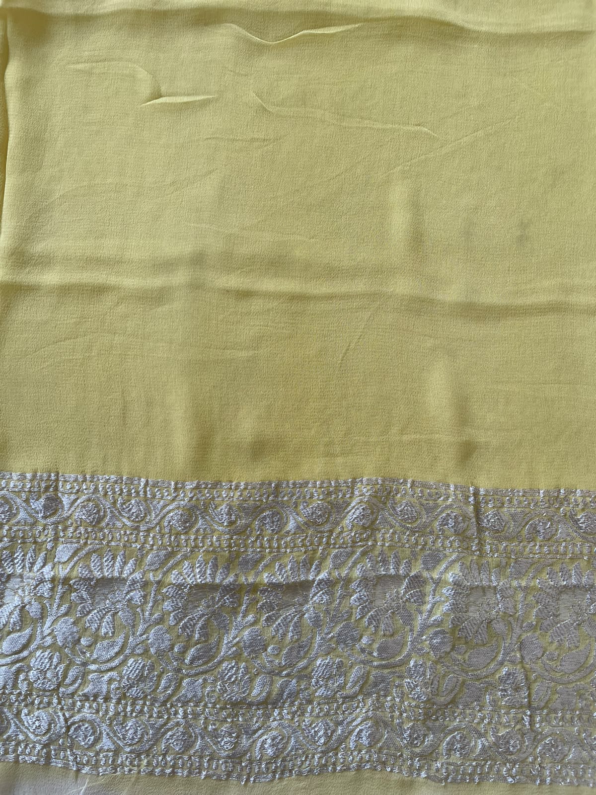 Rangkaat Handwoven Pure Georgette Silk Banarasi Saree