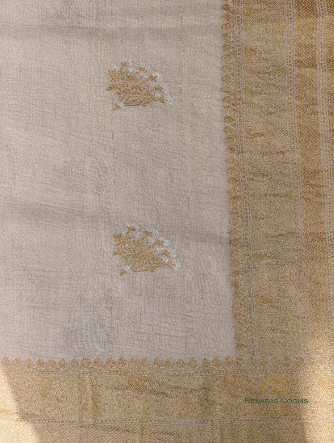 Dyeable Handwoven Pure Tussar Silk Banarasi Saree