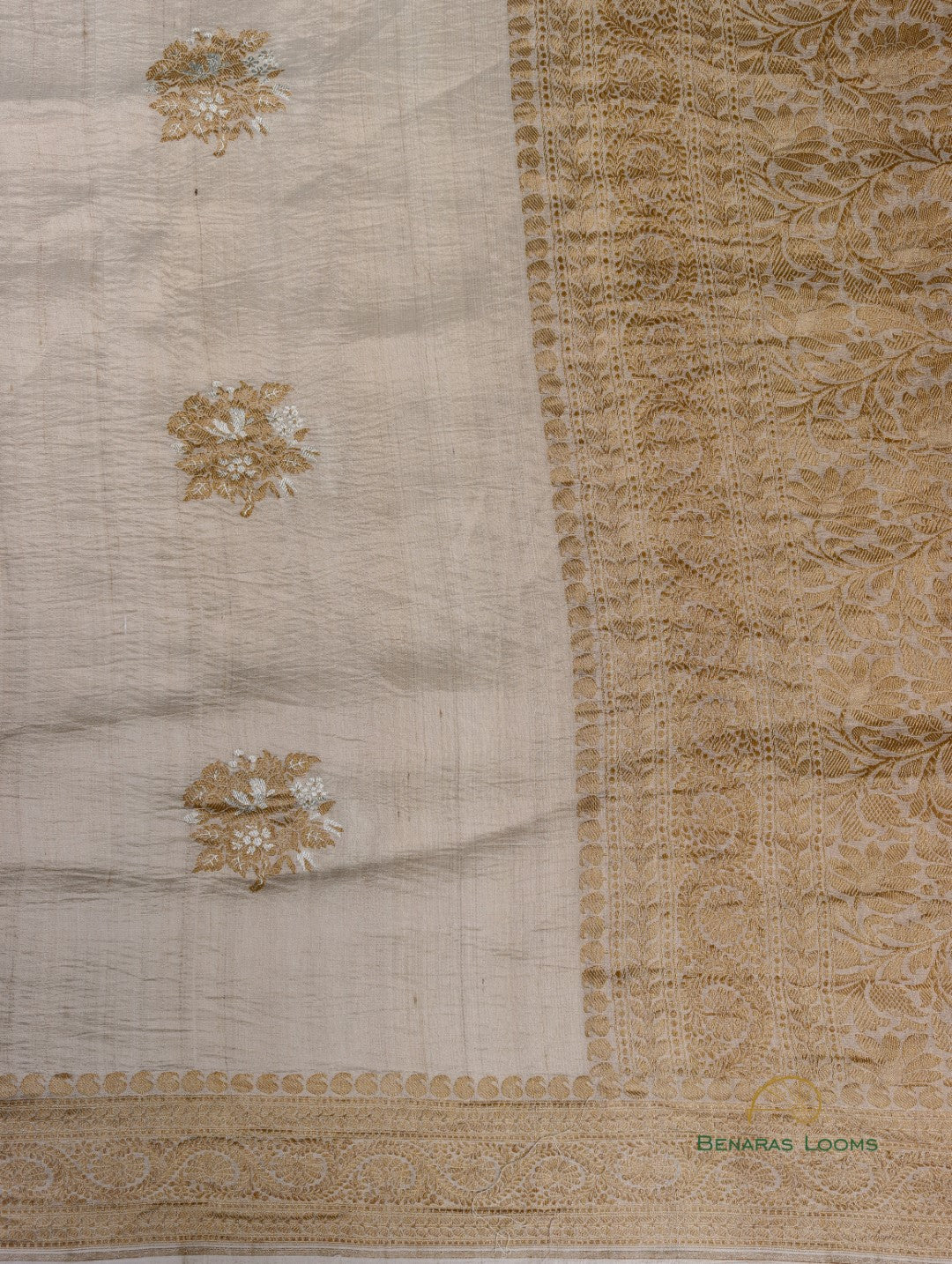 Dyeable Handwoven Pure Tussar Silk Banarasi Saree