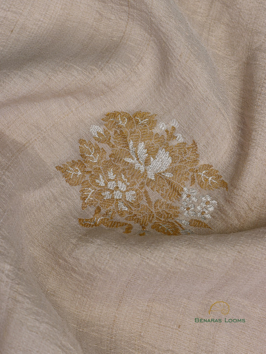 Dyeable Handwoven Pure Tussar Silk Banarasi Saree