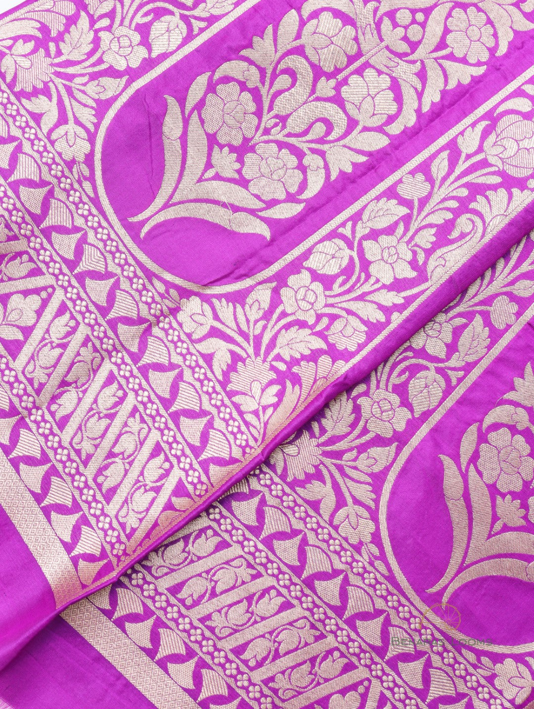 Eesha Purple Handwoven Pure Silk Banarasi Lehenga