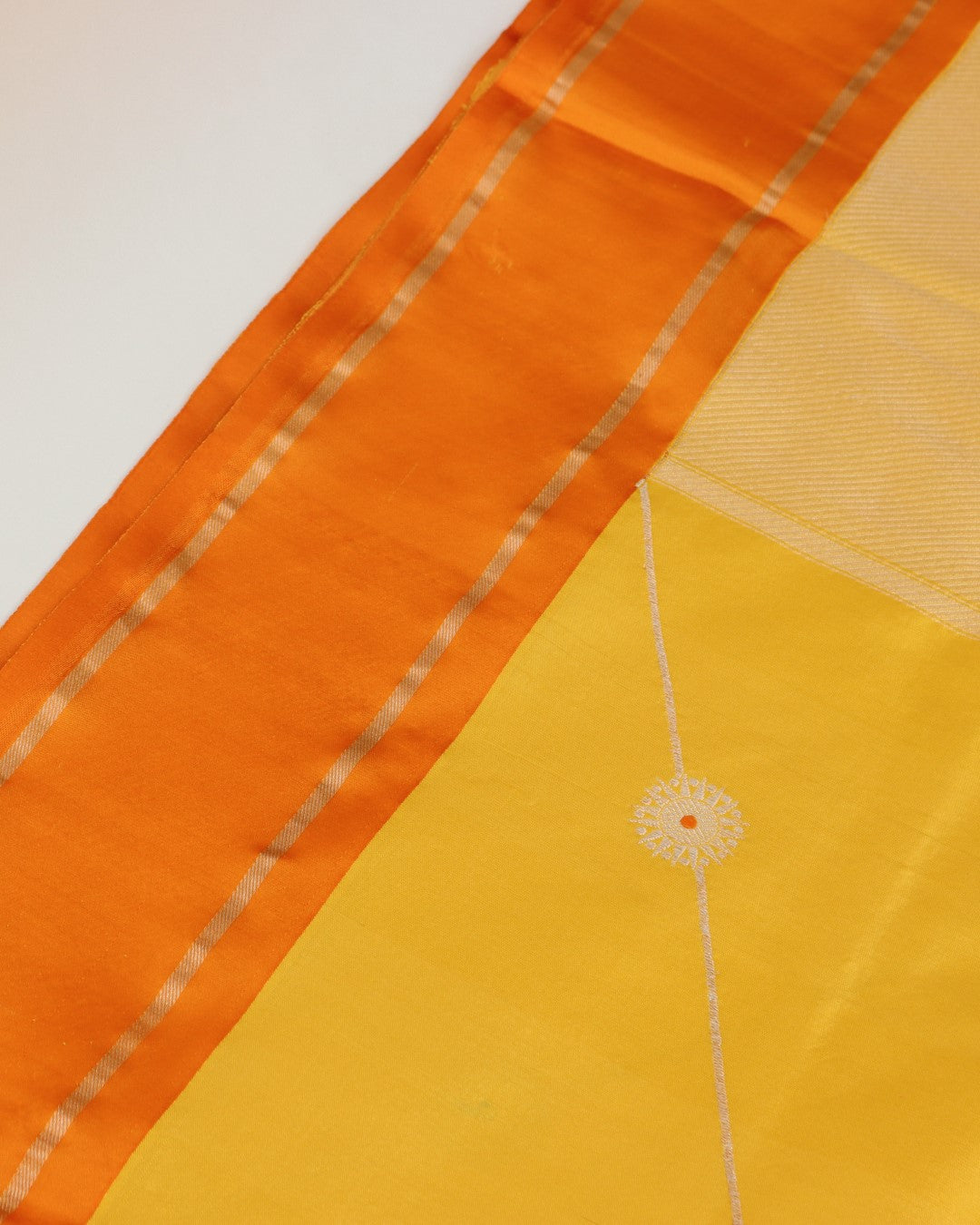 Yellow Handwoven Pure Kataan Silk Banarasi Saree