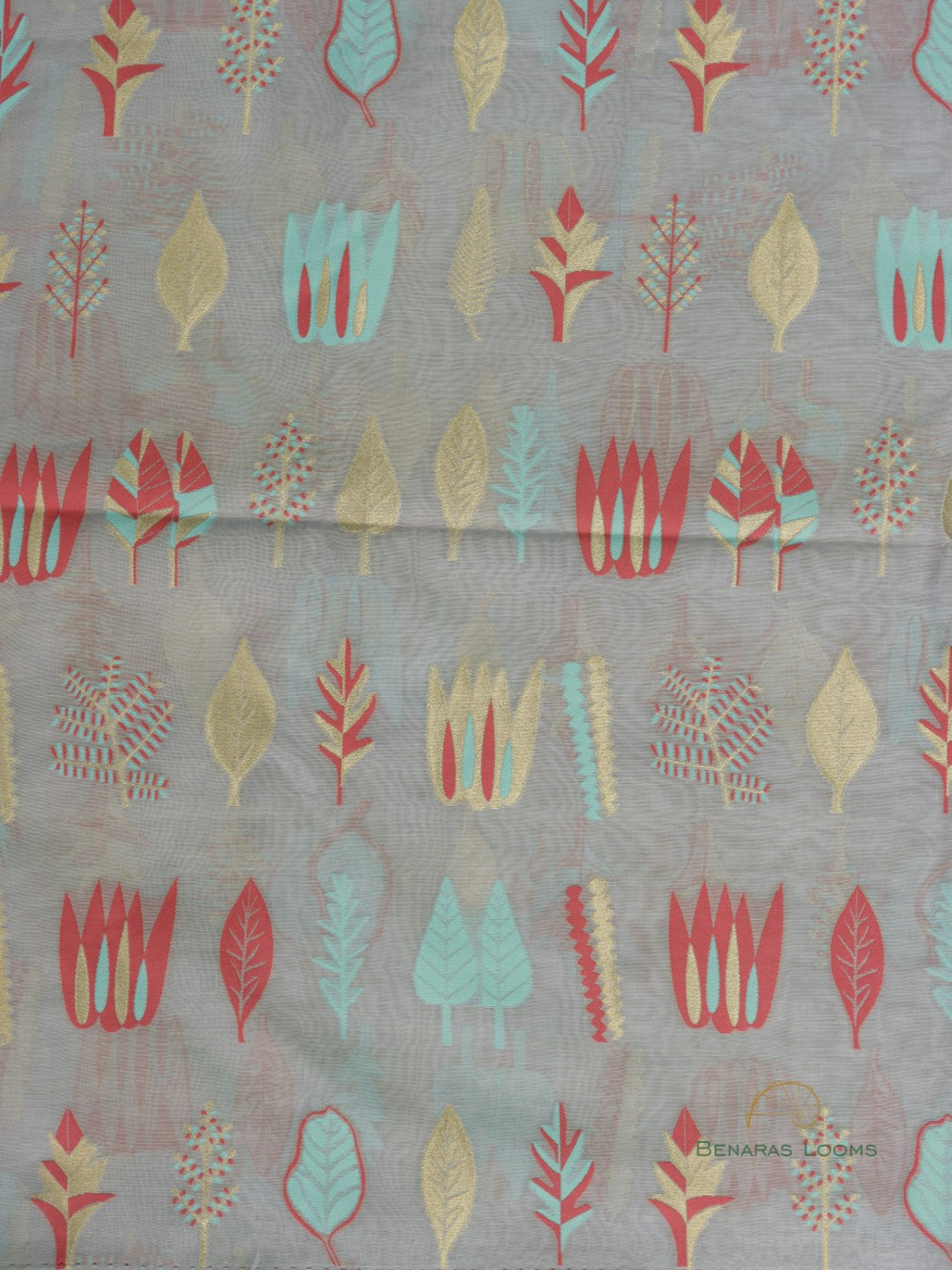 Gray Gardenia Three Piece Banarasi Suit Set