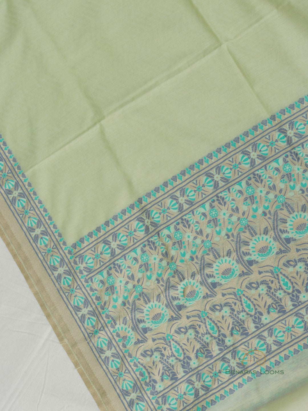 Lime Green No Zari Unstitched Banarasi Suit Fabric