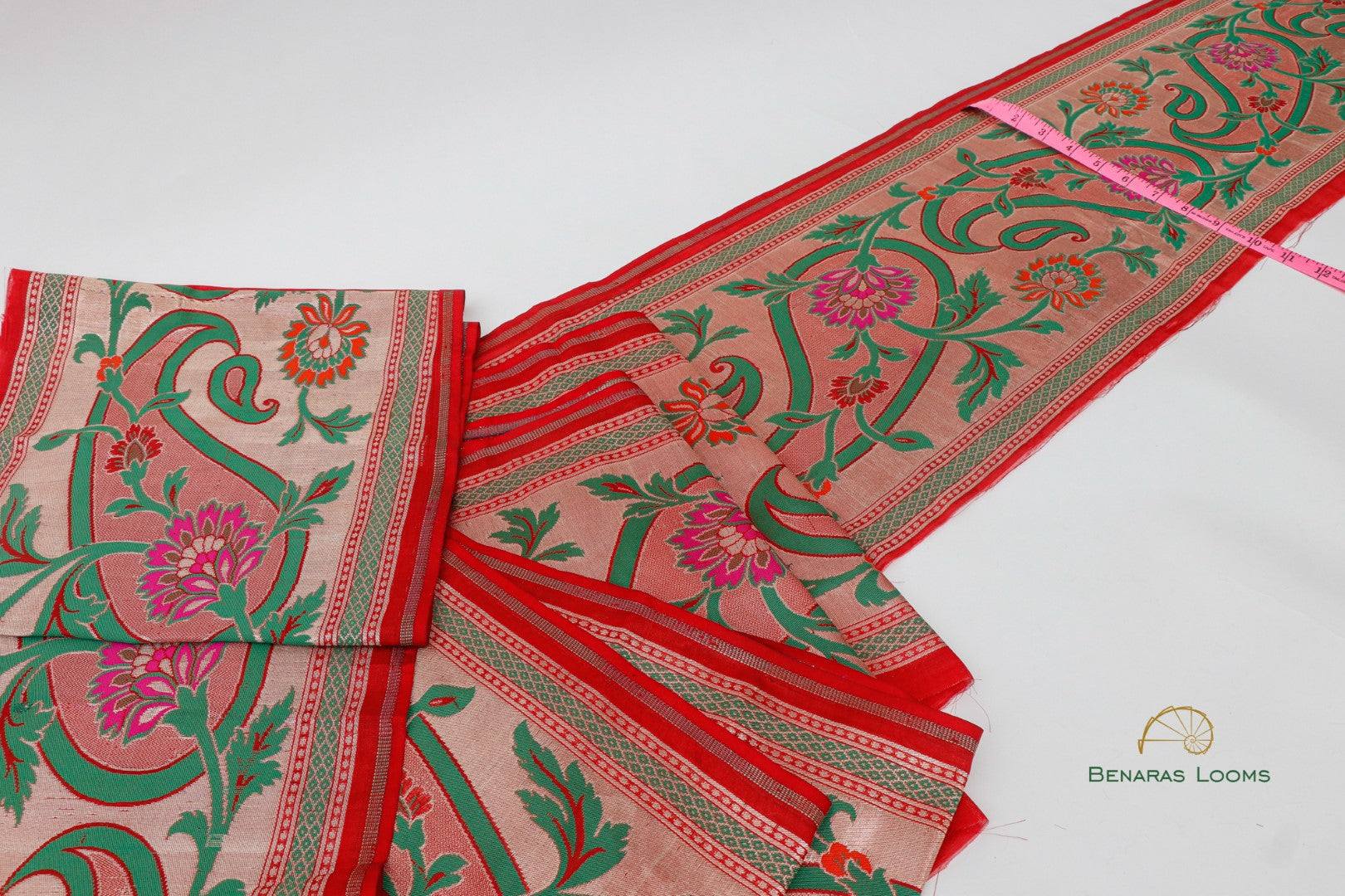 Red Banarasi Border 10 inch