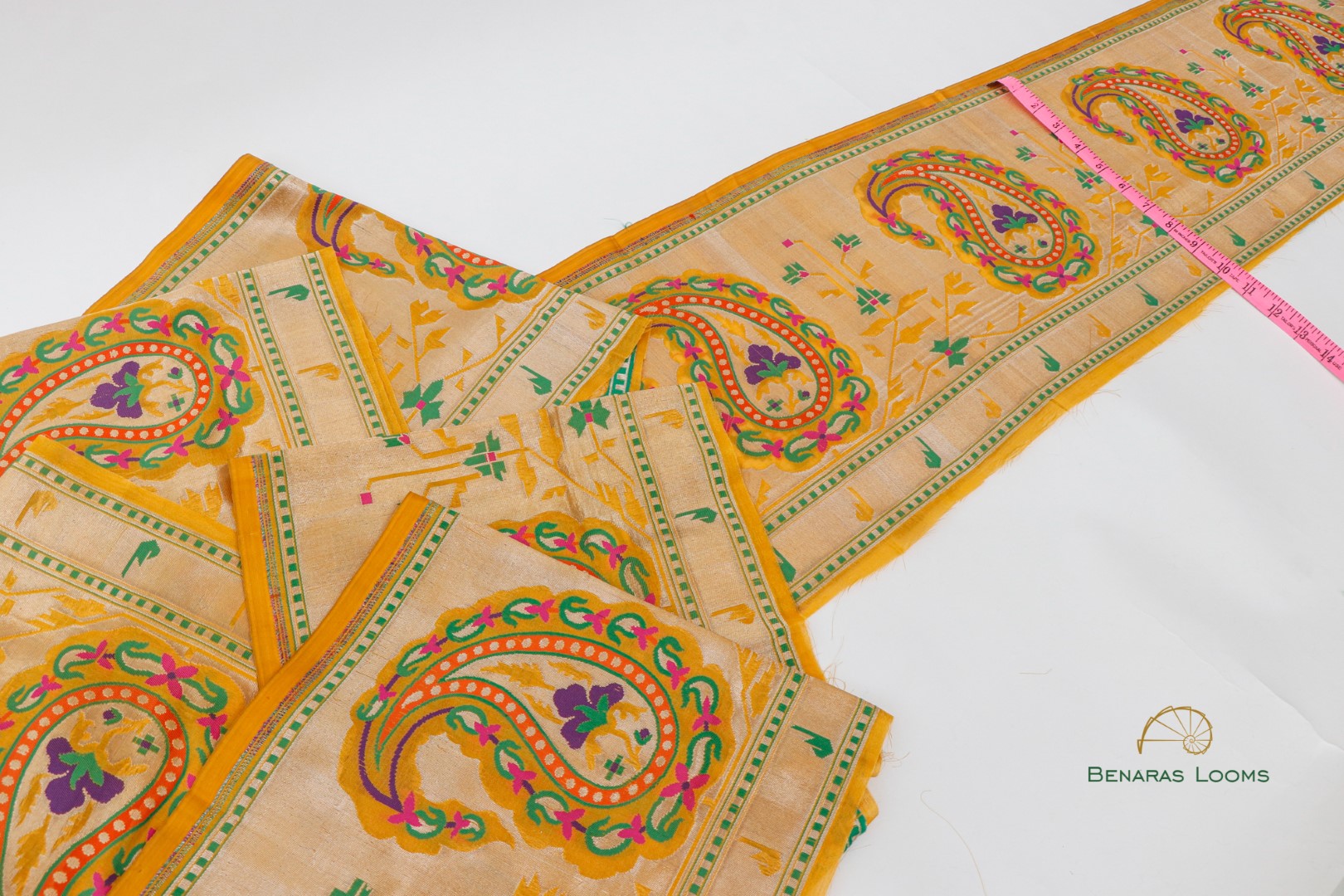 Yellow Banarasi Border 10 inch