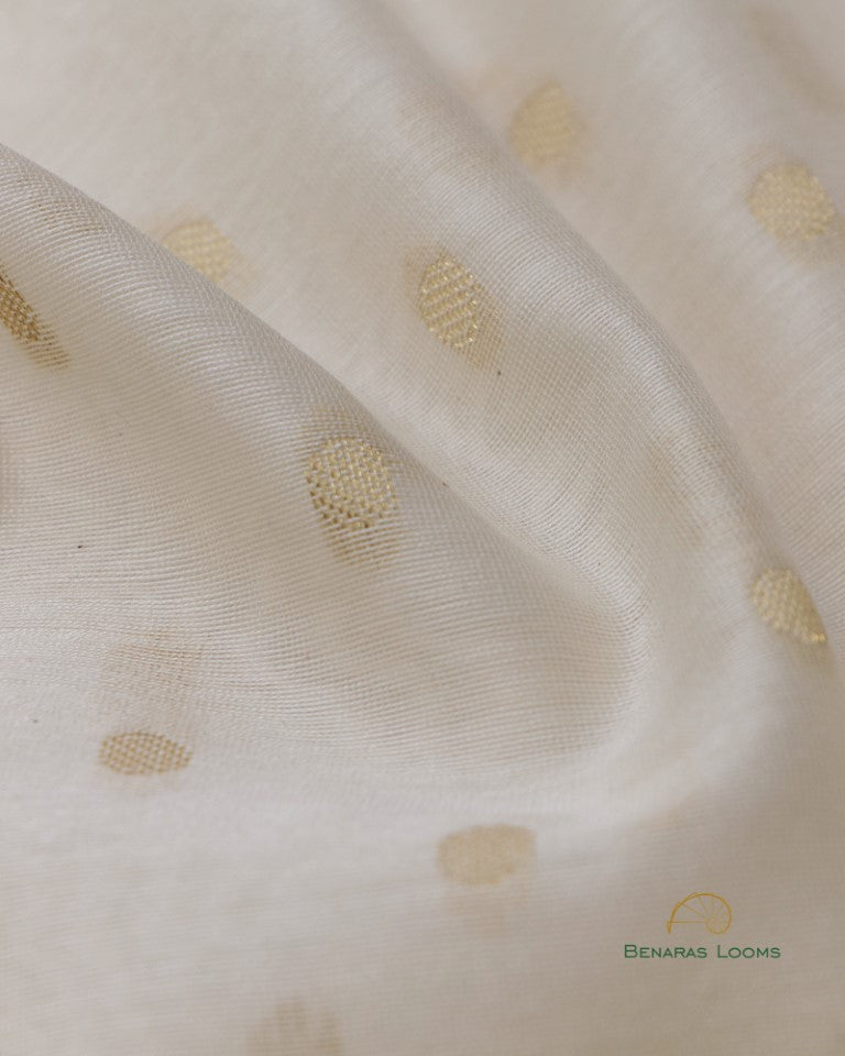 Handwoven Pure Chanderi Silk Dyeable Cutwork Banarasi Dupatta