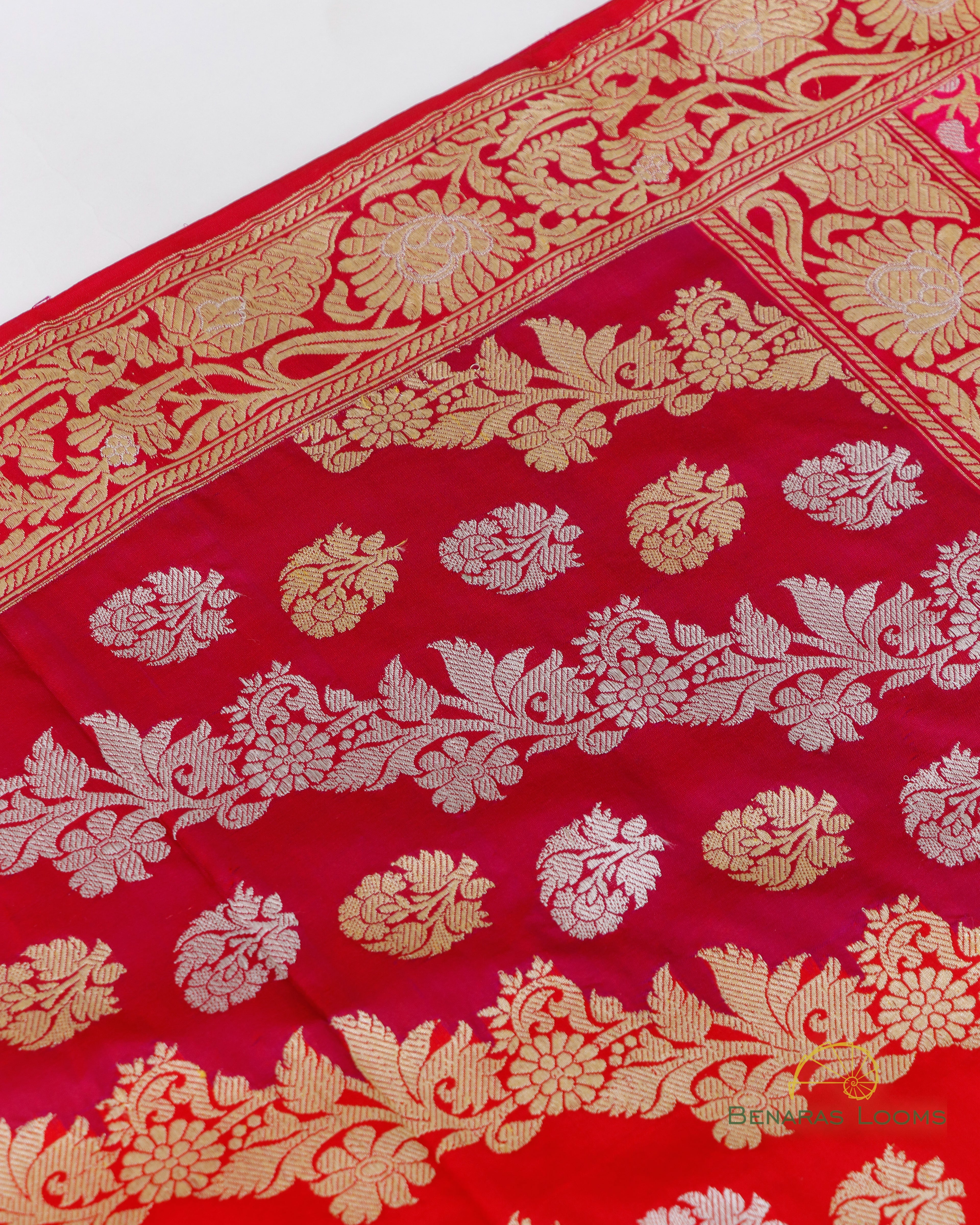 Rangkaat Handwoven Pure Kadhua Jangla Kataan Silk Saree