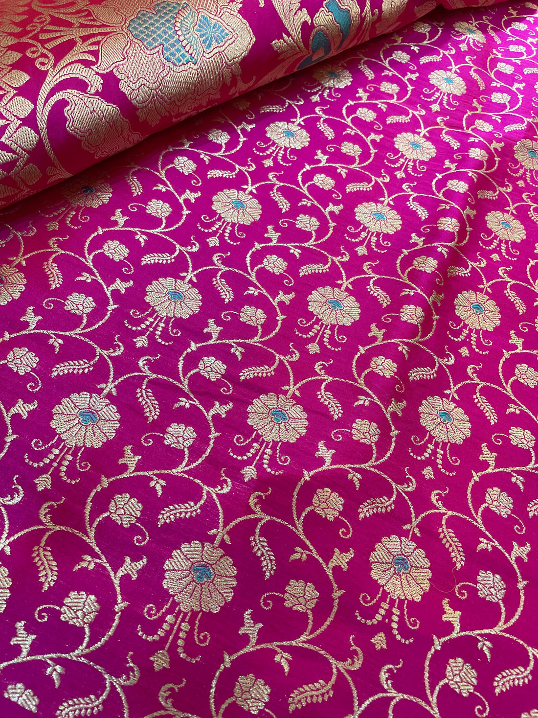 Tanvi Pink Handwoven Pure Silk Banarasi Lehenga with Meenakari