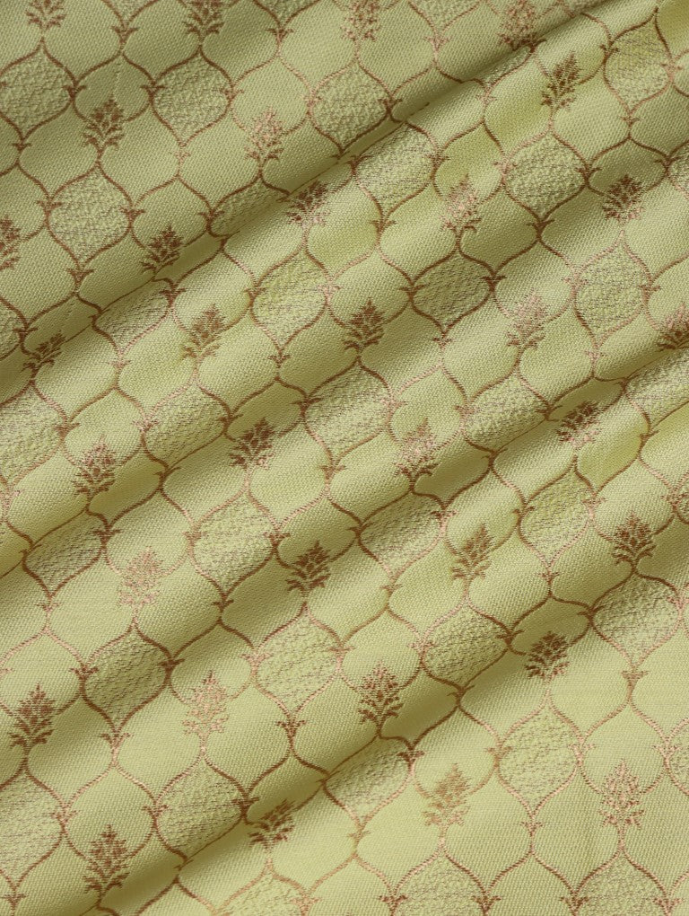Lime Green Banarasi Fabric