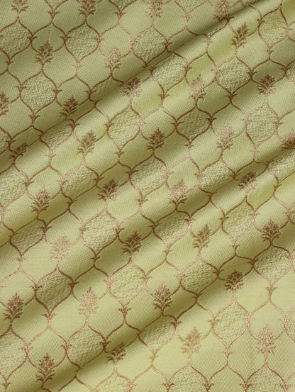 Lime Green Banarasi Fabric