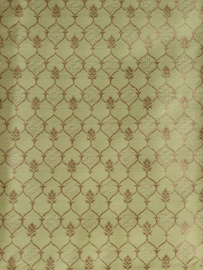 Lime Green Banarasi Fabric