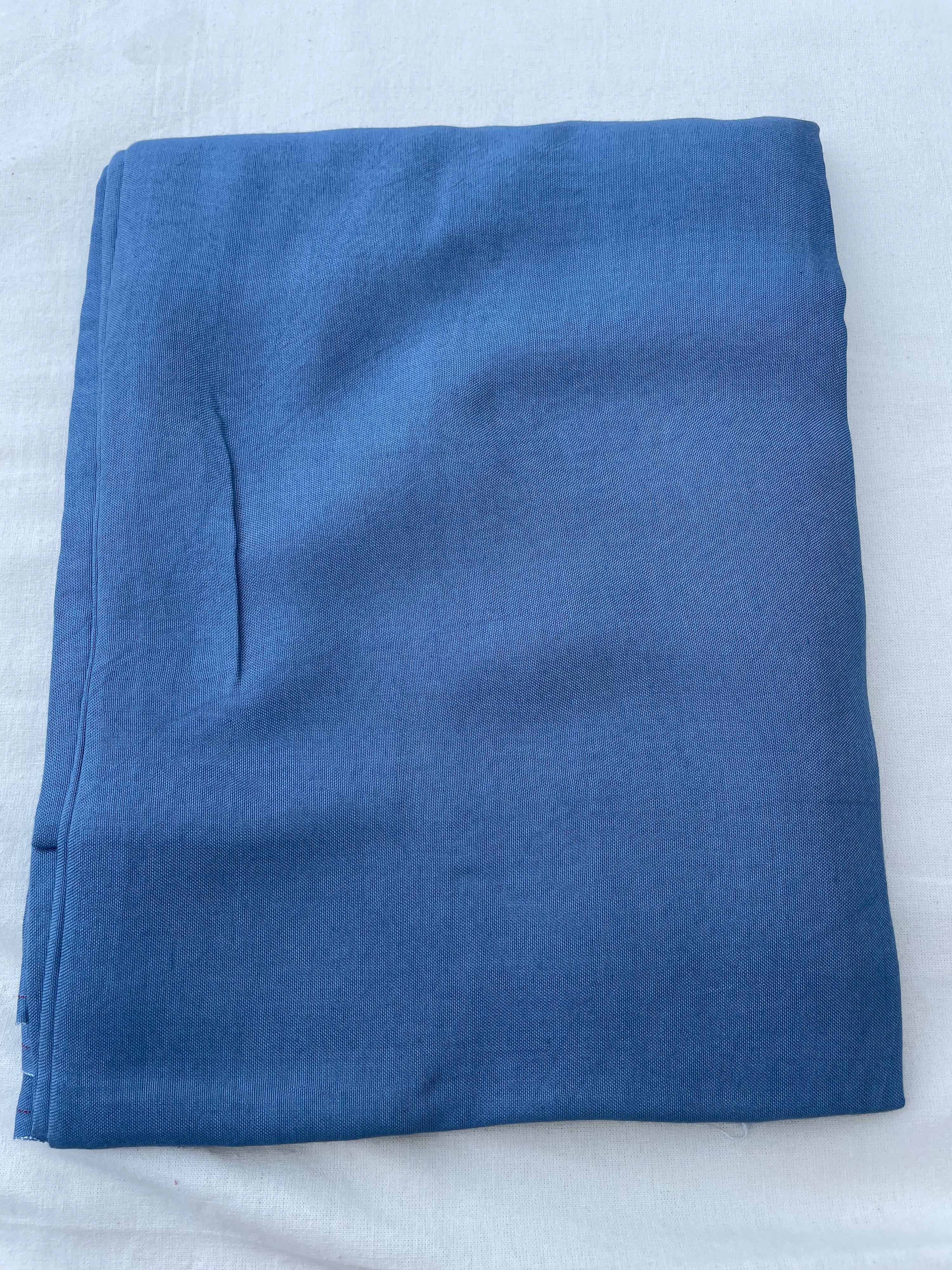 Blue Linen Embroidered Unstitched Suit Fabric