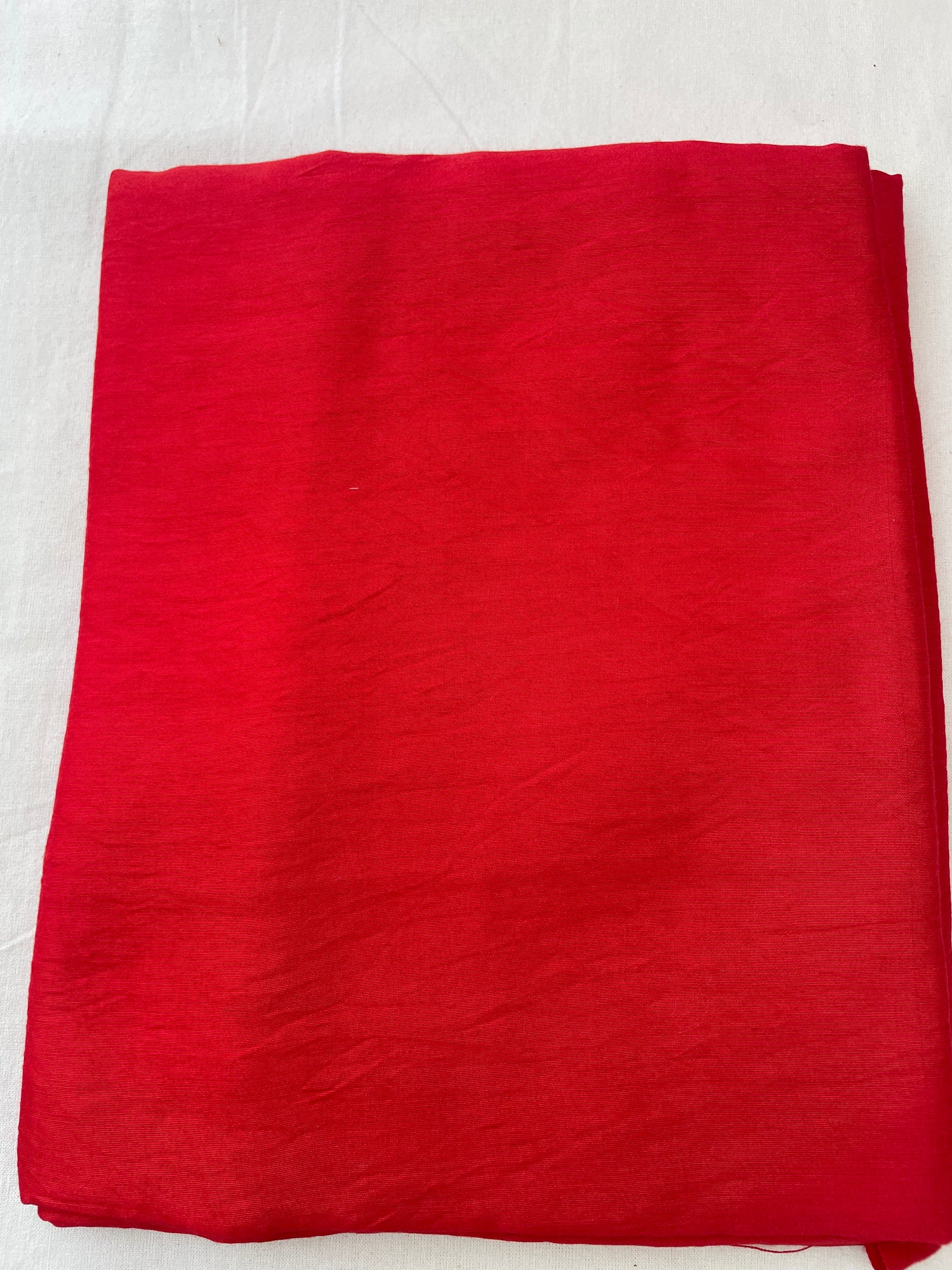 Red Embroidered Cotton Silk Banarasi Suit Set