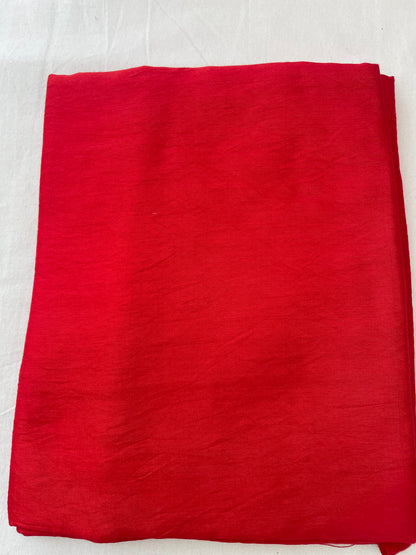 Red Embroidered Cotton Silk Banarasi Suit Set