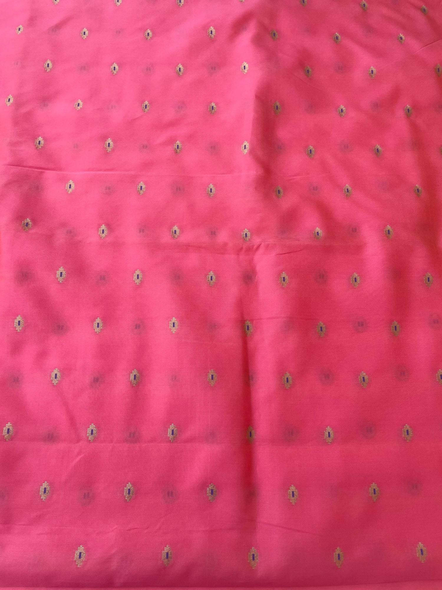 Pink Cotton Semi Silk Buti Banarasi Suit Set