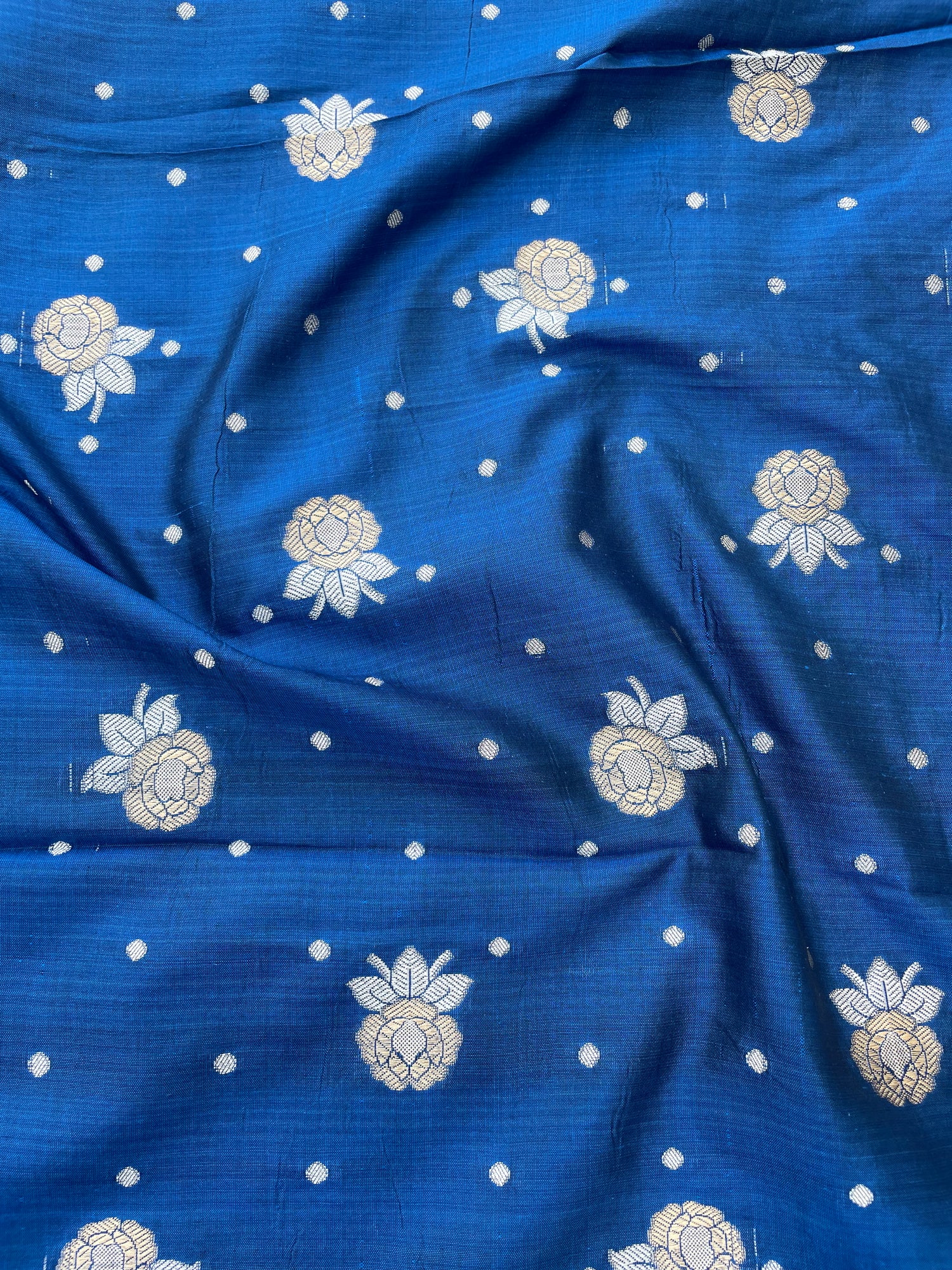 Rang Mahal Blue Handwoven Pure silk Banarasi Lehenga