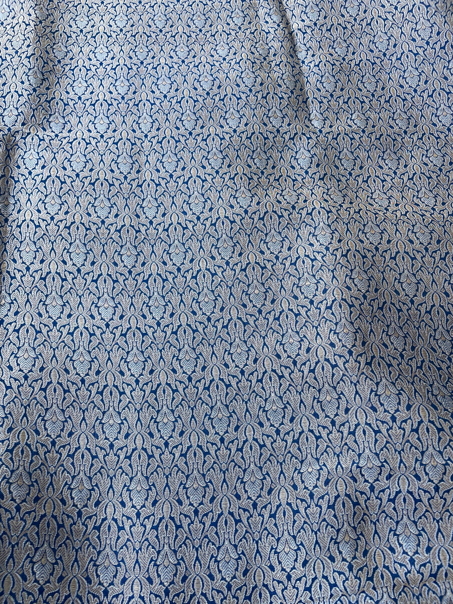 Rang Mahal Blue Handwoven Pure silk Banarasi Lehenga