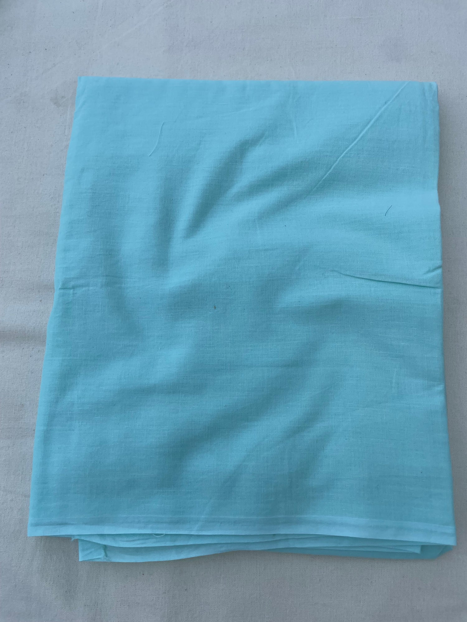 Sky Blue Kota Silk Embroidered Unstitched Suit Fabric