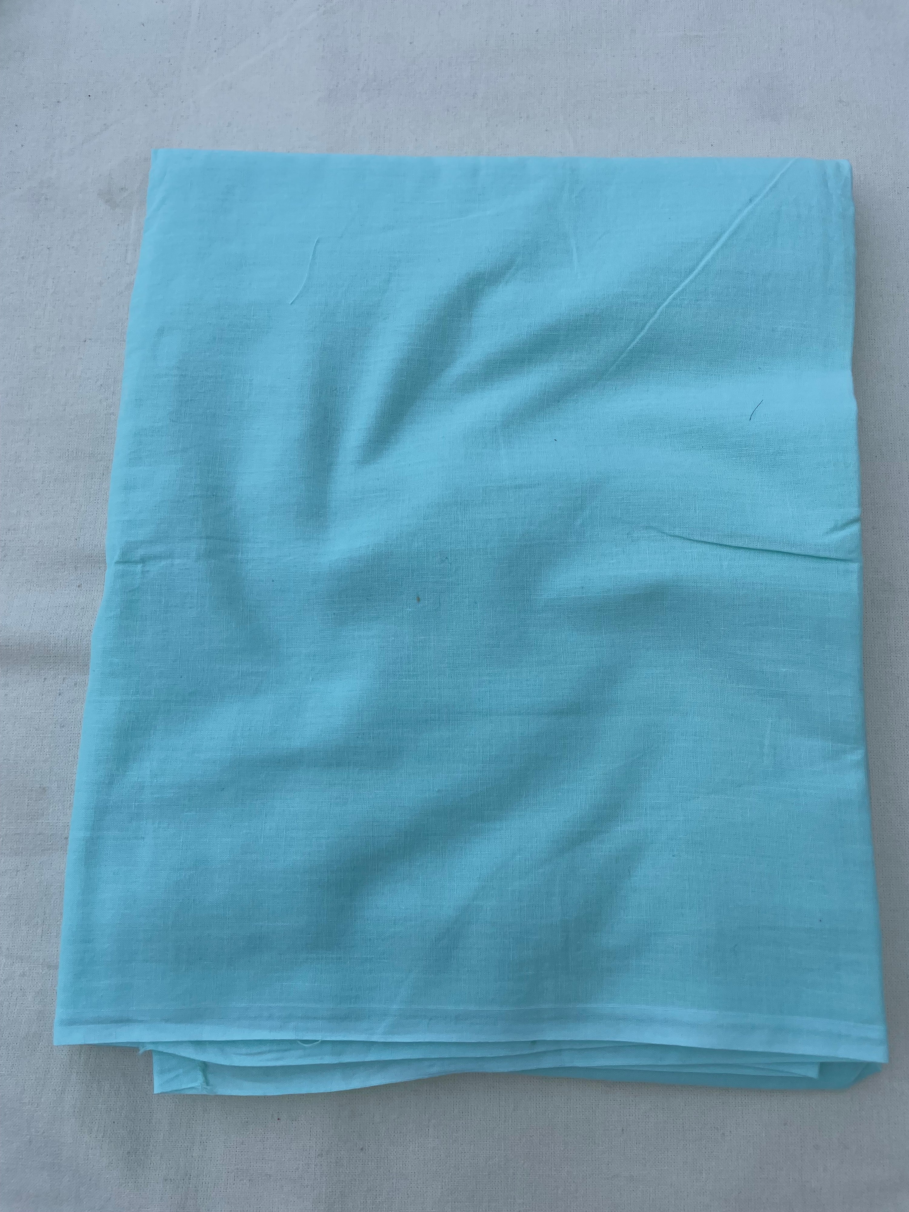 Sky Blue Kota Silk Embroidered Unstitched Suit Fabric