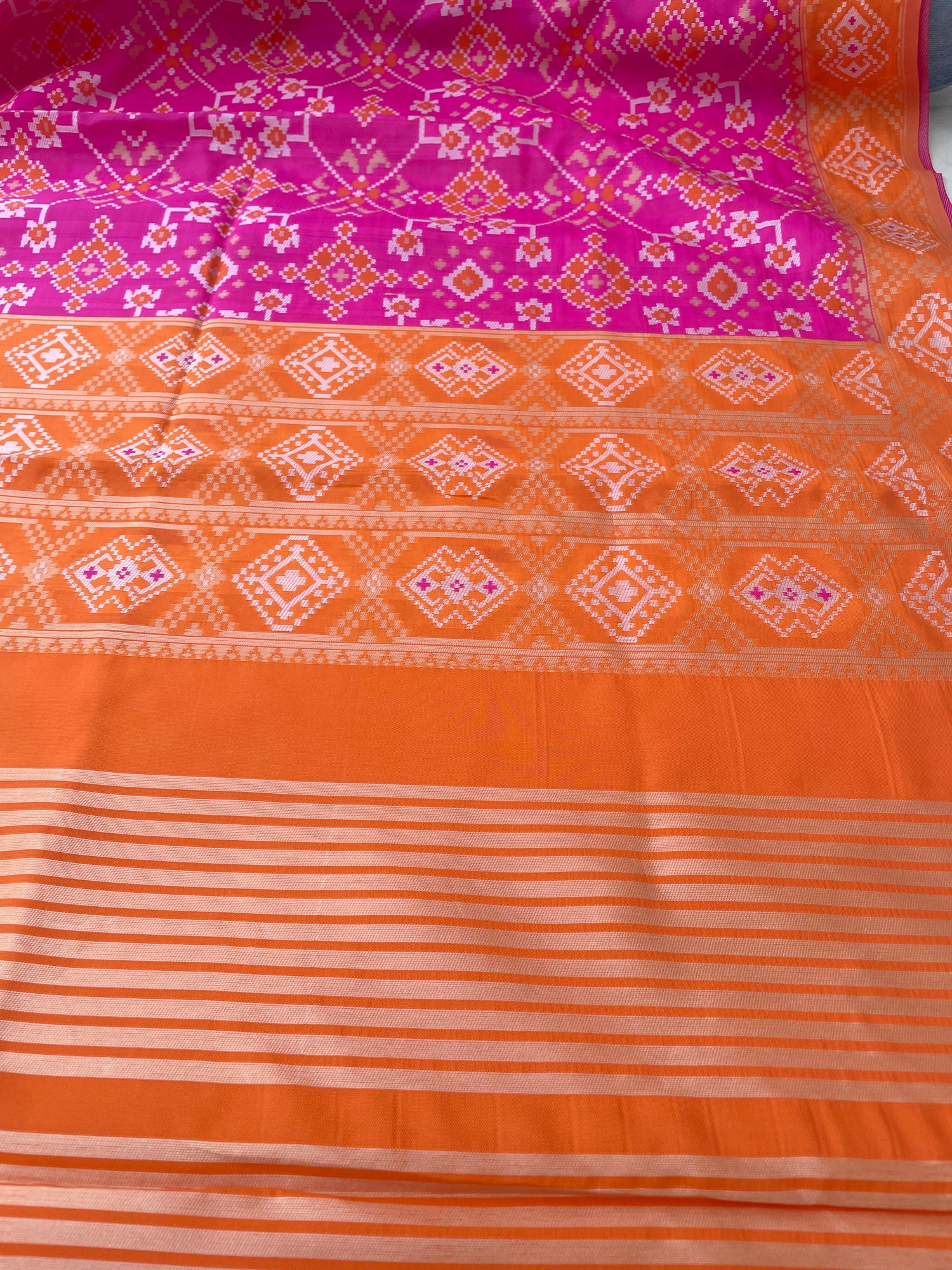 Pink Cotton Semi Silk Buti Banarasi Suit Set