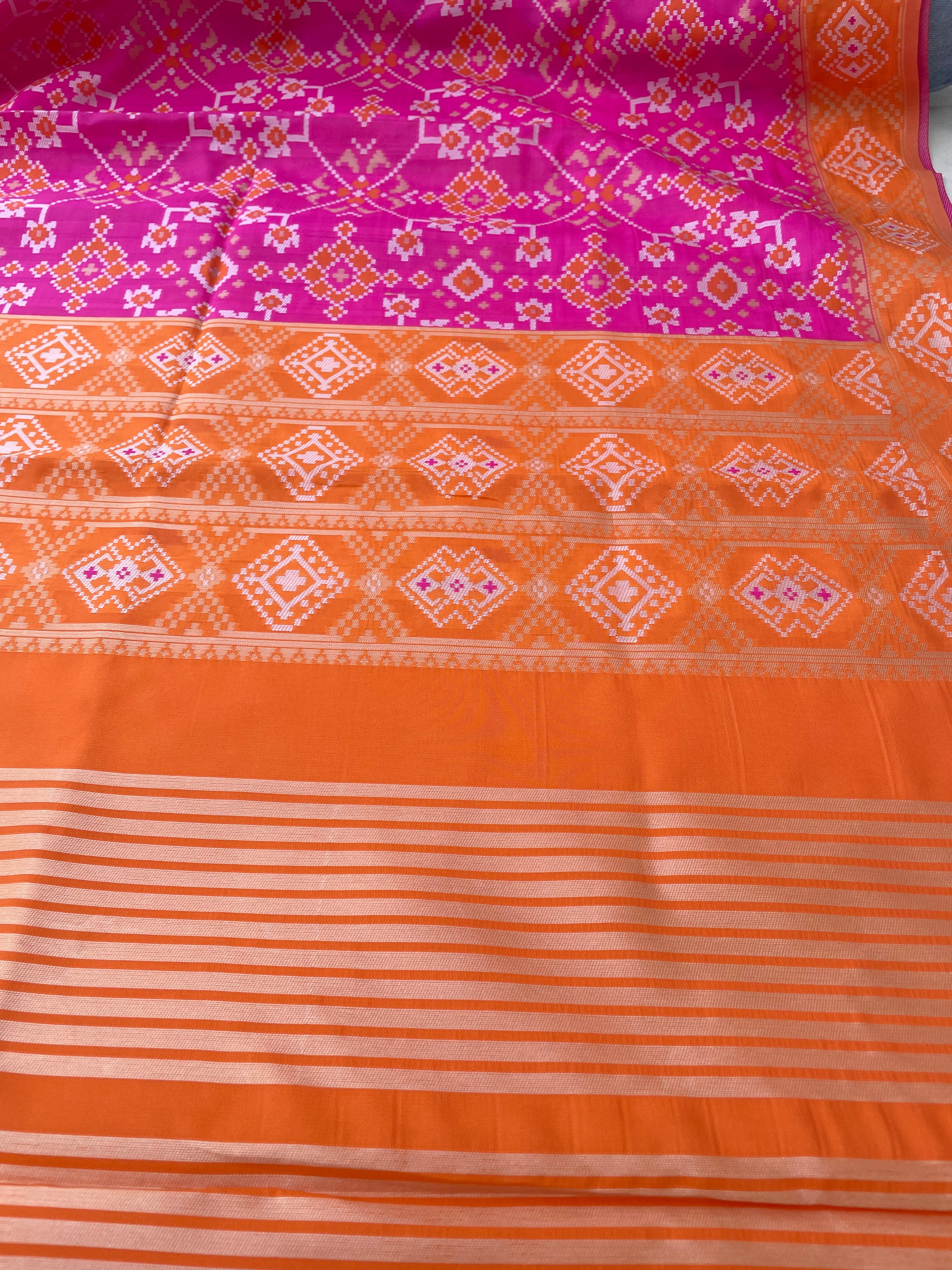 Pink Cotton Semi Silk Buti Banarasi Suit Set