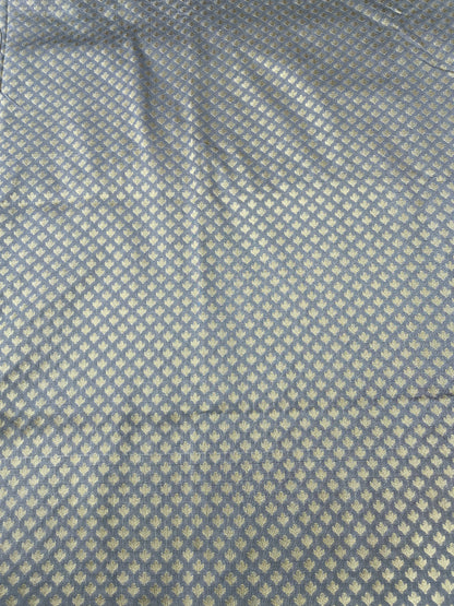 Gray Semi Silk Buti Fabric