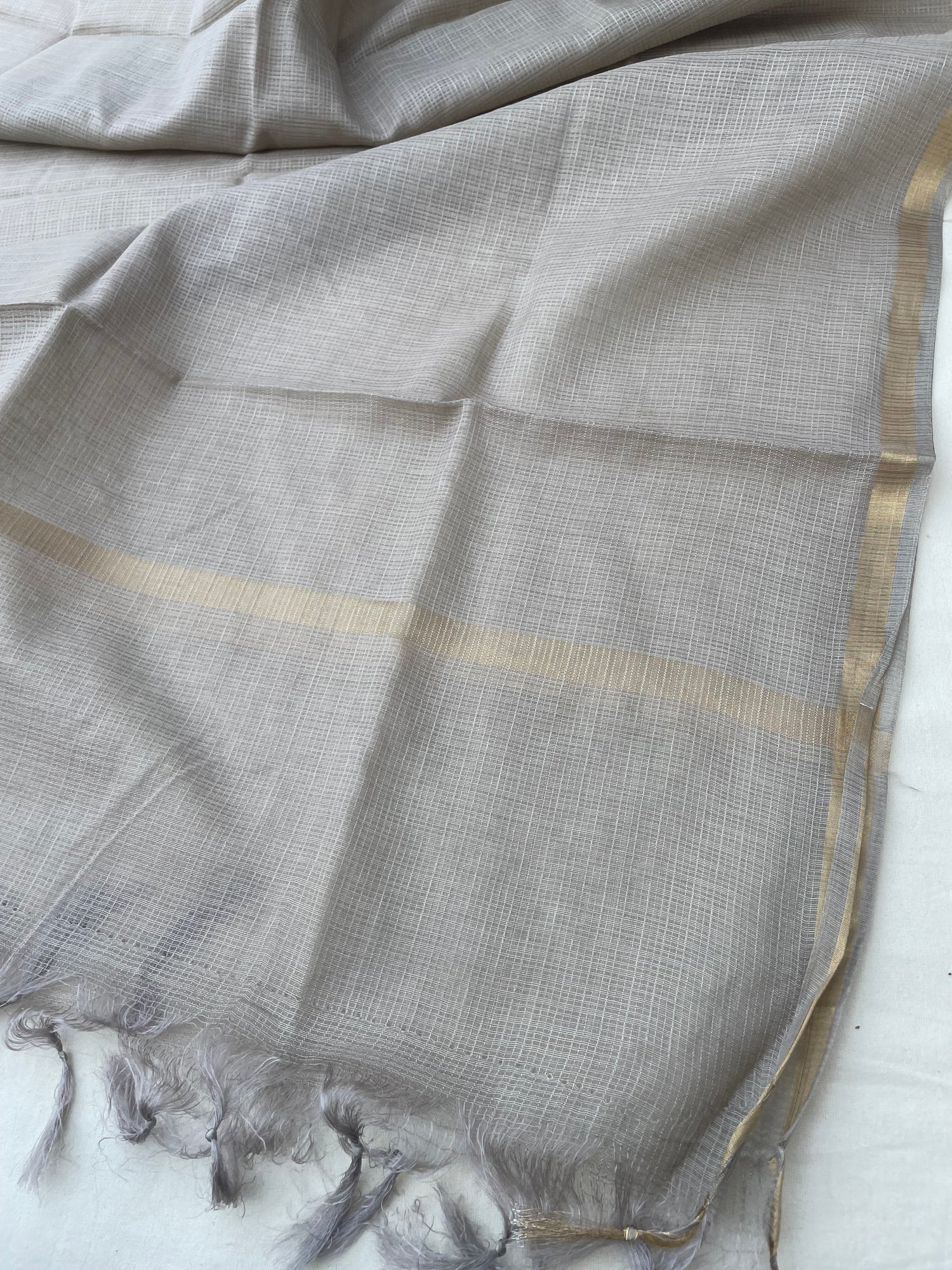 Gray Banarasi Cotton Suit Set