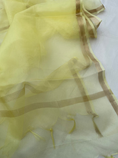 Yellow Banarasi Cotton Suit Set
